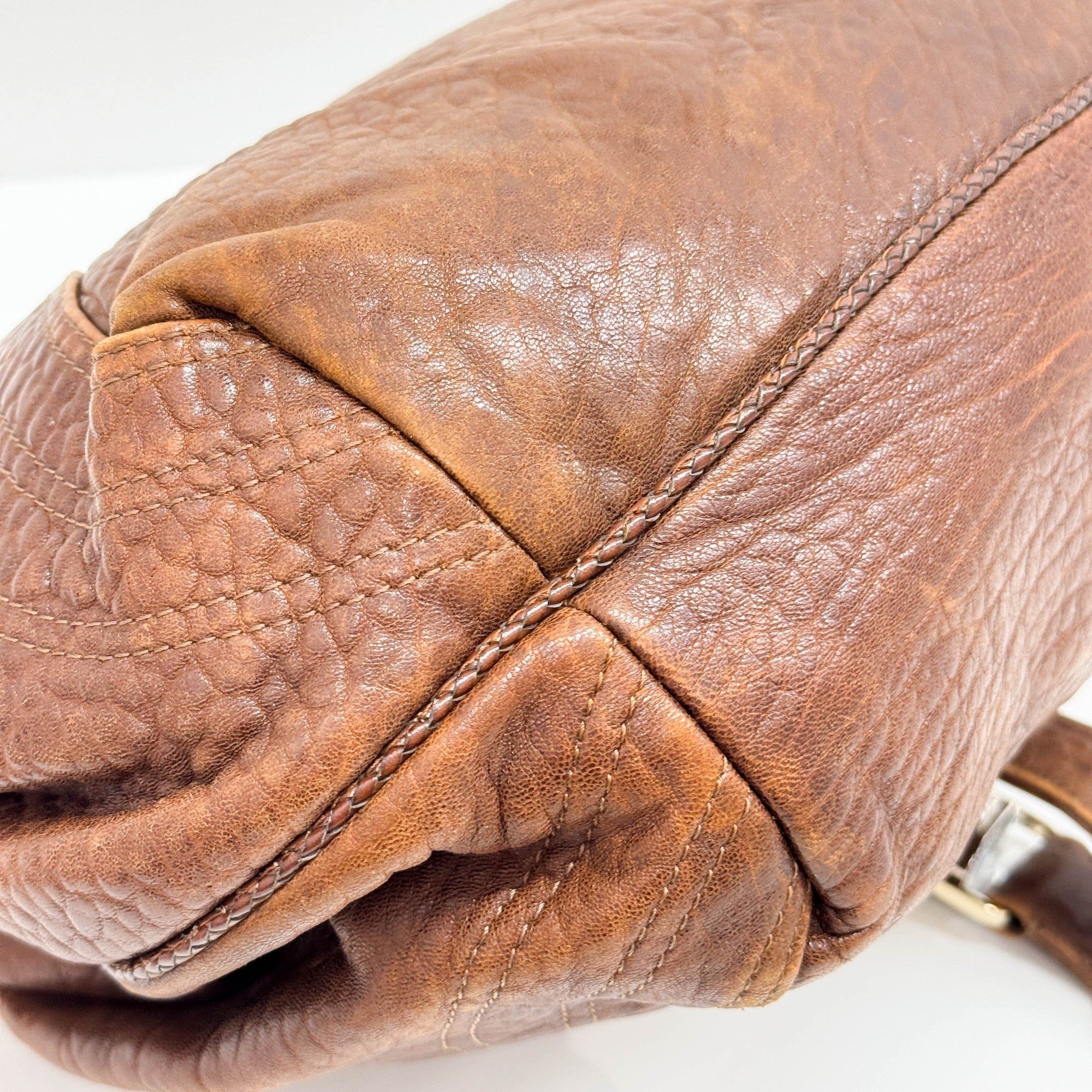 Spy Brown Leather Shoulder Bag