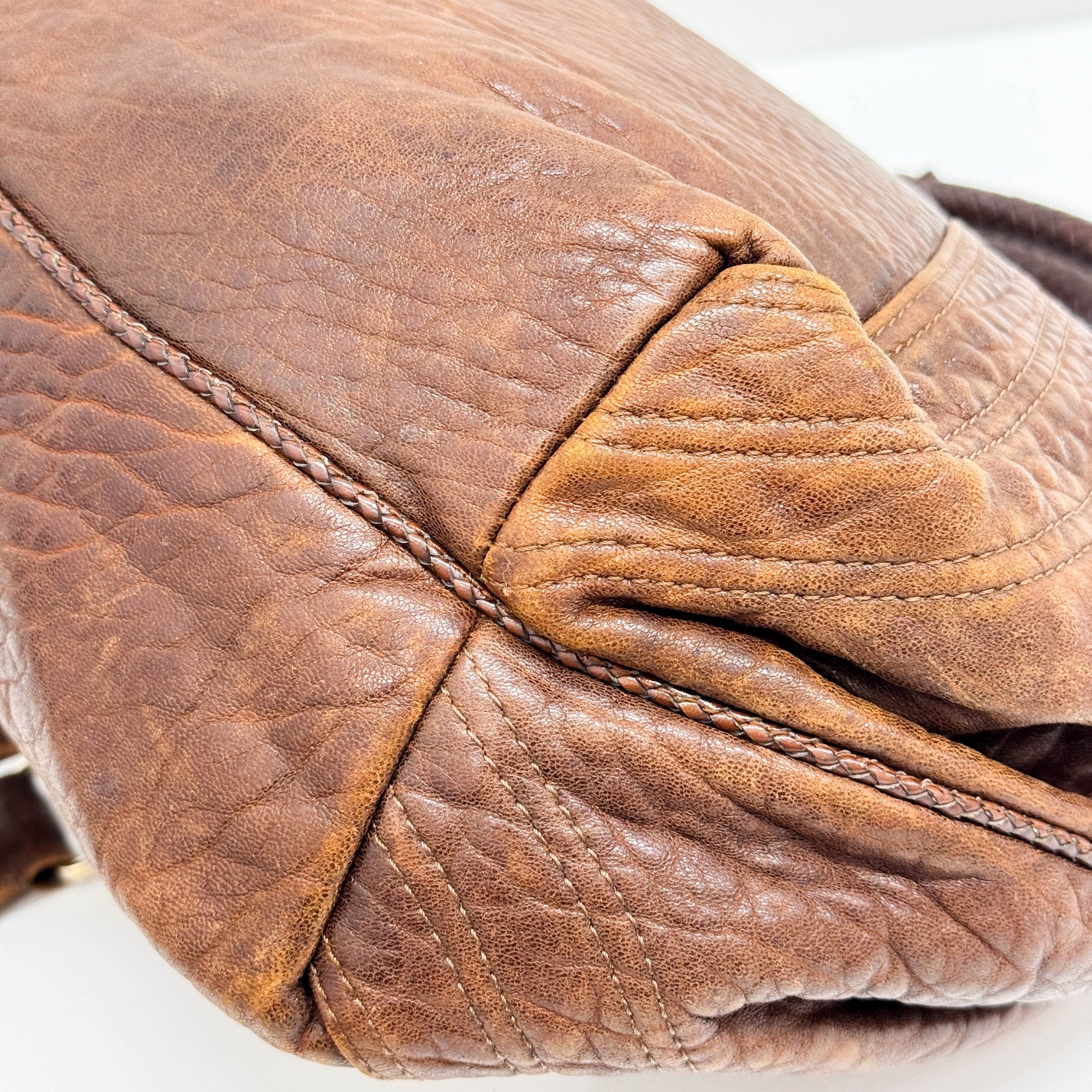 Spy Brown Leather Shoulder Bag