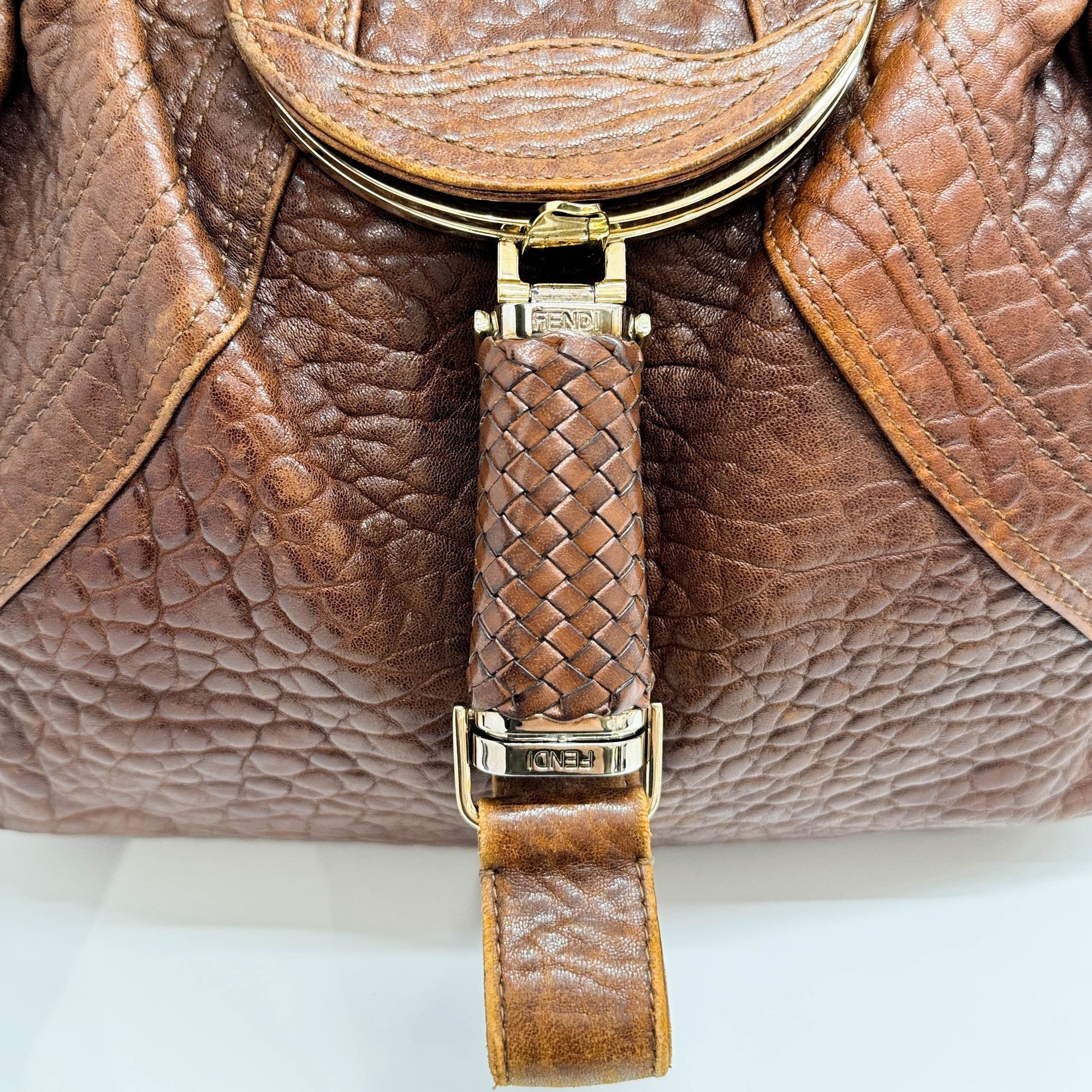 Spy Brown Leather Shoulder Bag