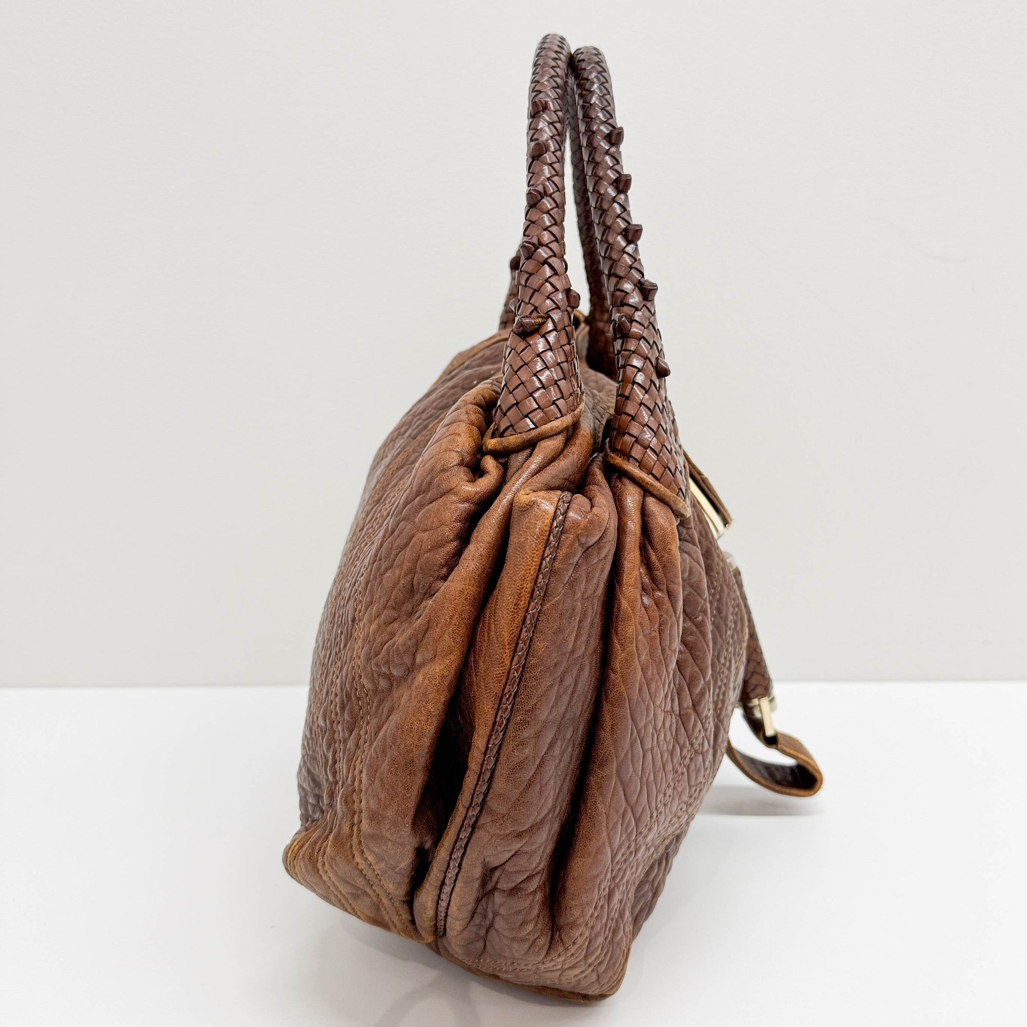 Spy Brown Leather Shoulder Bag