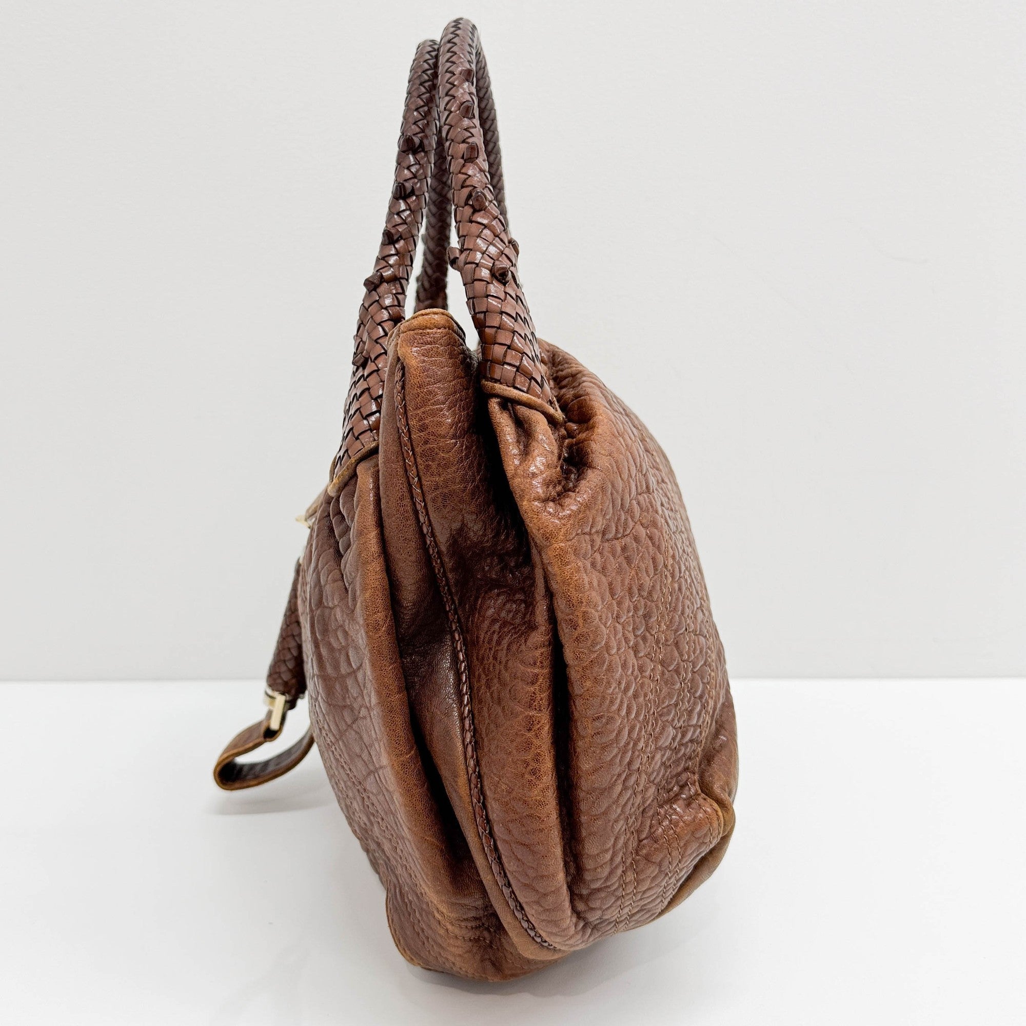 Spy Brown Leather Shoulder Bag