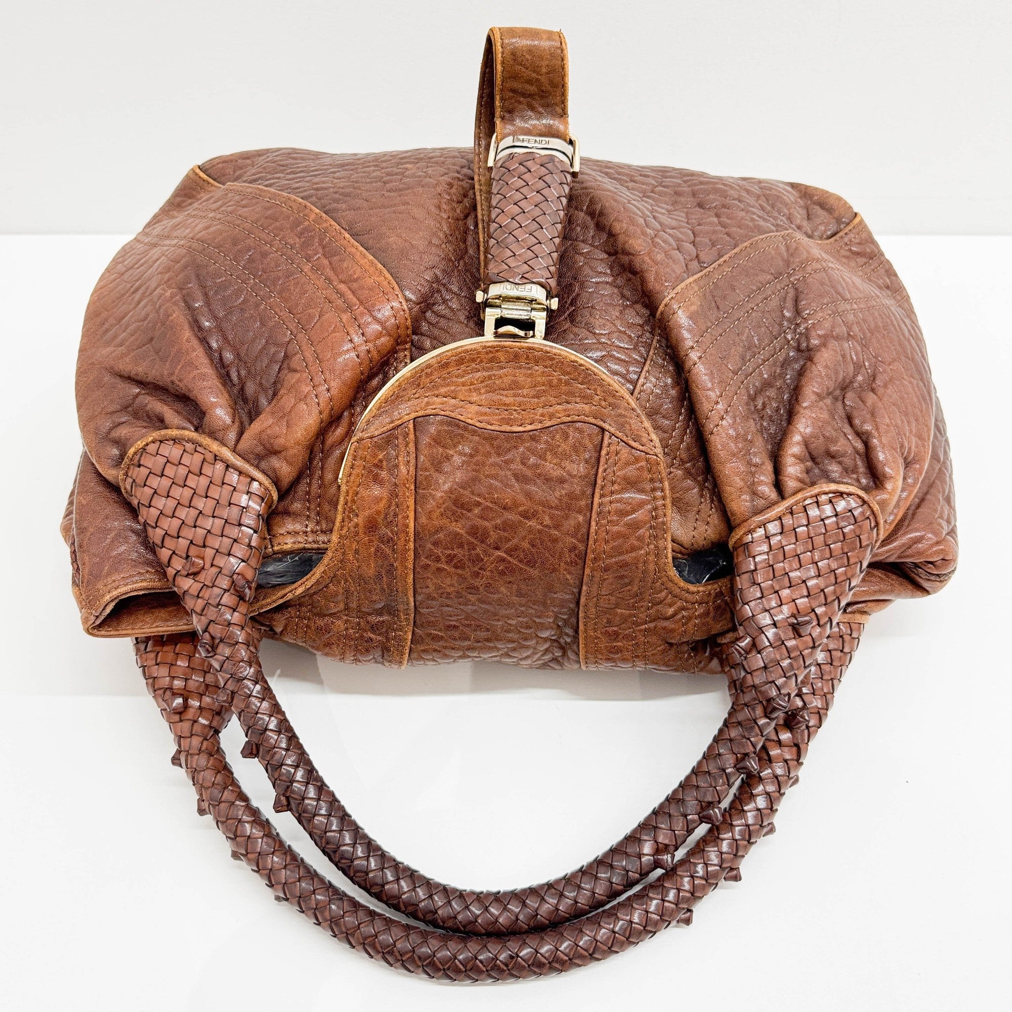 Spy Brown Leather Shoulder Bag