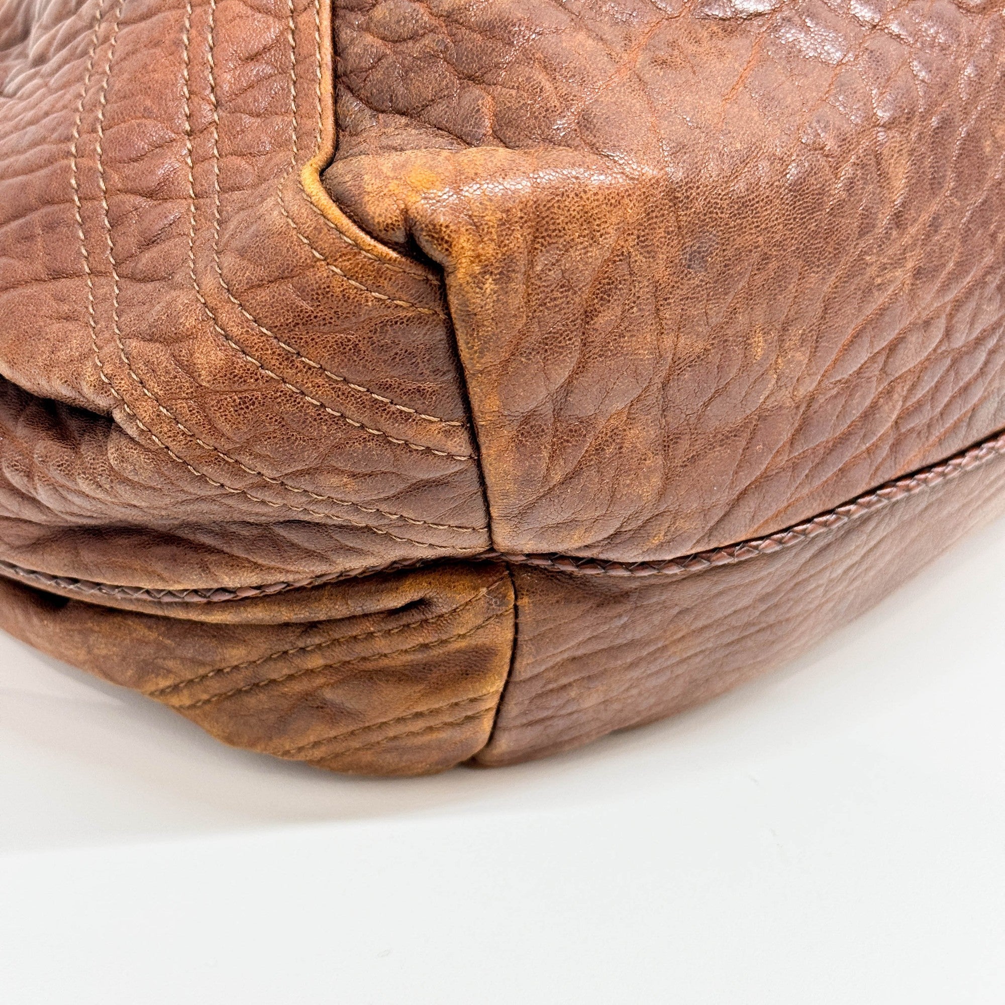 Spy Brown Leather Shoulder Bag