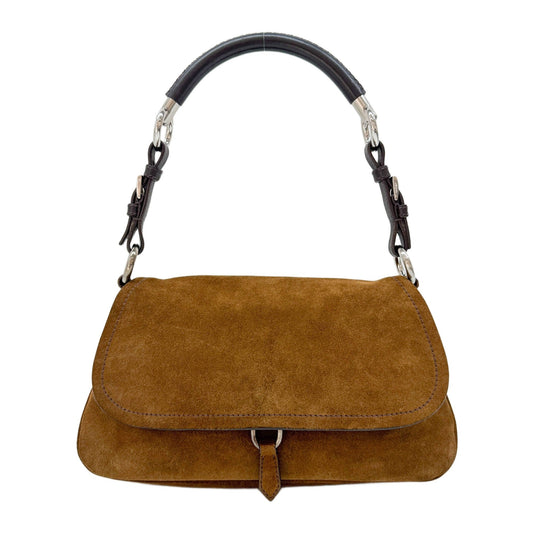 Brown Suede Shoulder Bag