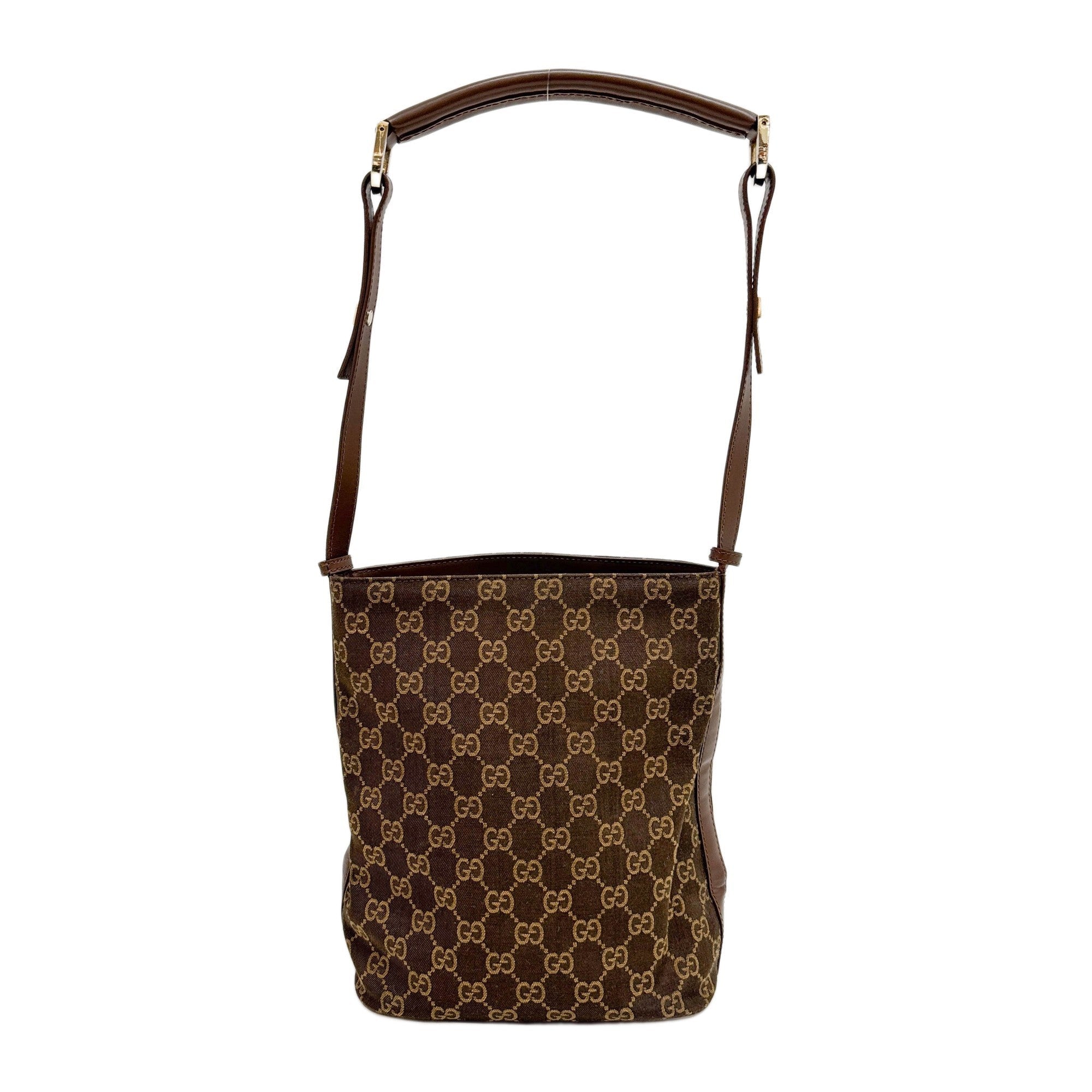 Bucket Brown GG Canvas Shoulder Bag