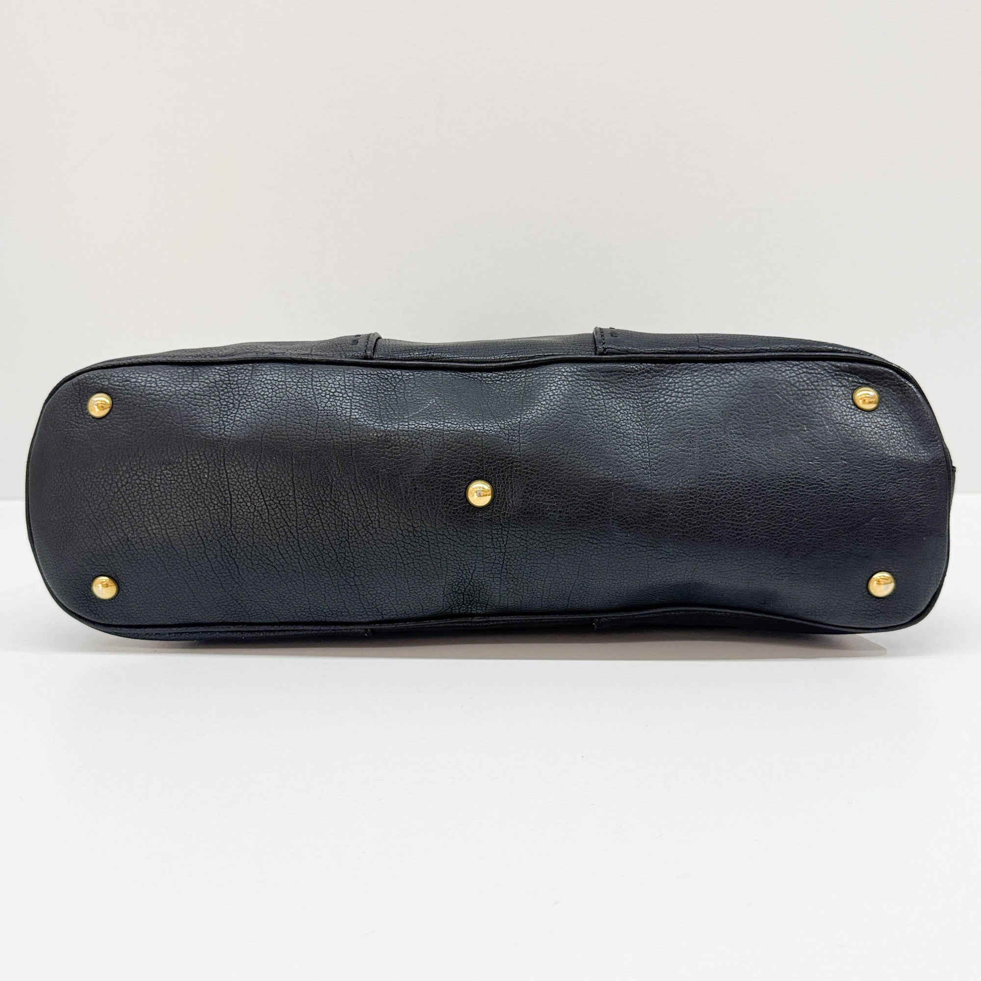 Muse Black Leather Shoulder Bag