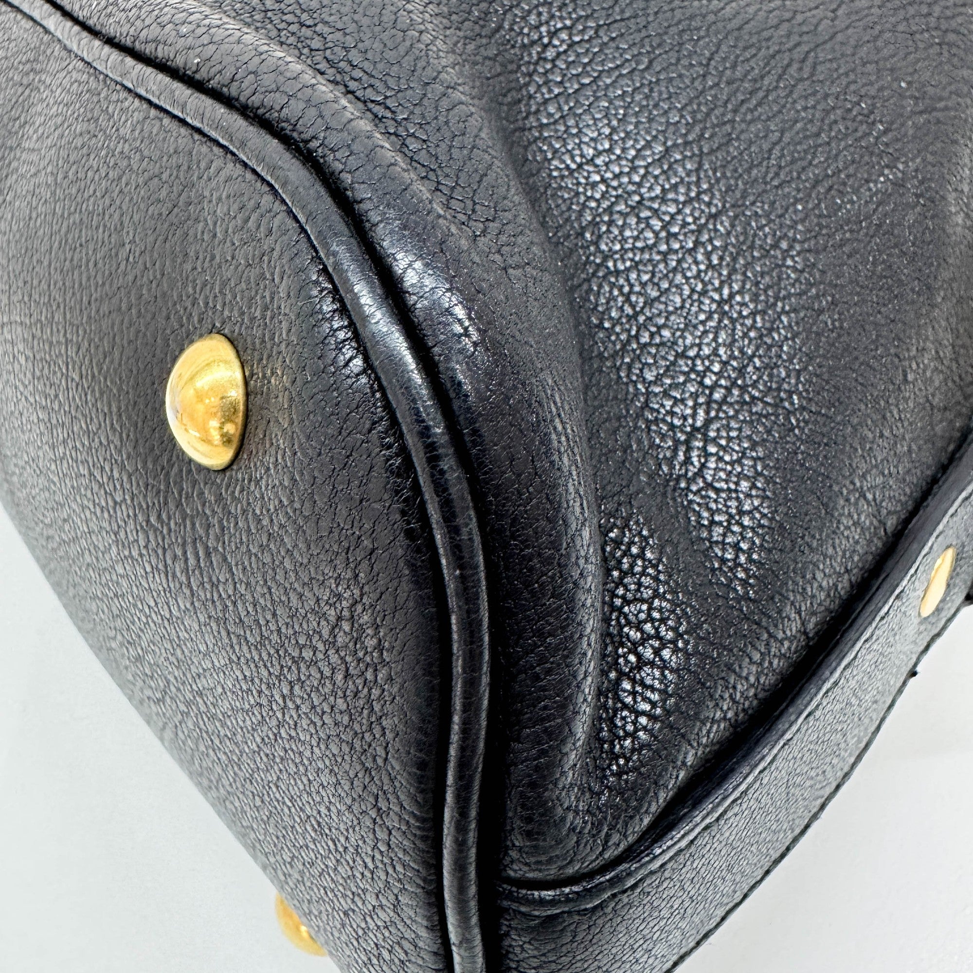 Muse Black Leather Shoulder Bag