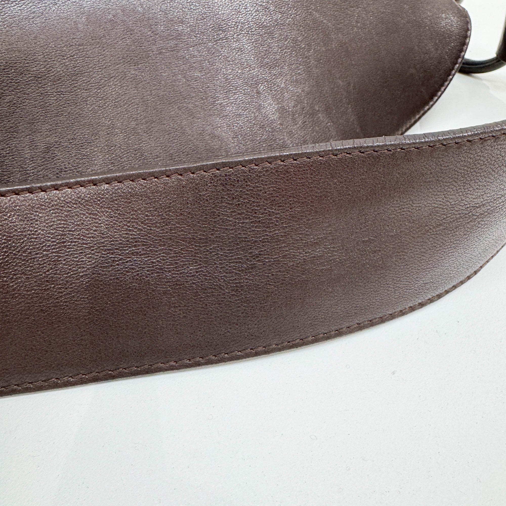 Intrecciato Brown Leather Shoulder Bag