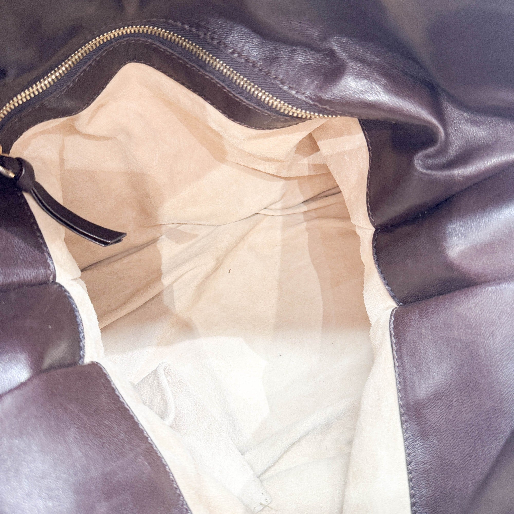 Intrecciato Brown Leather Shoulder Bag