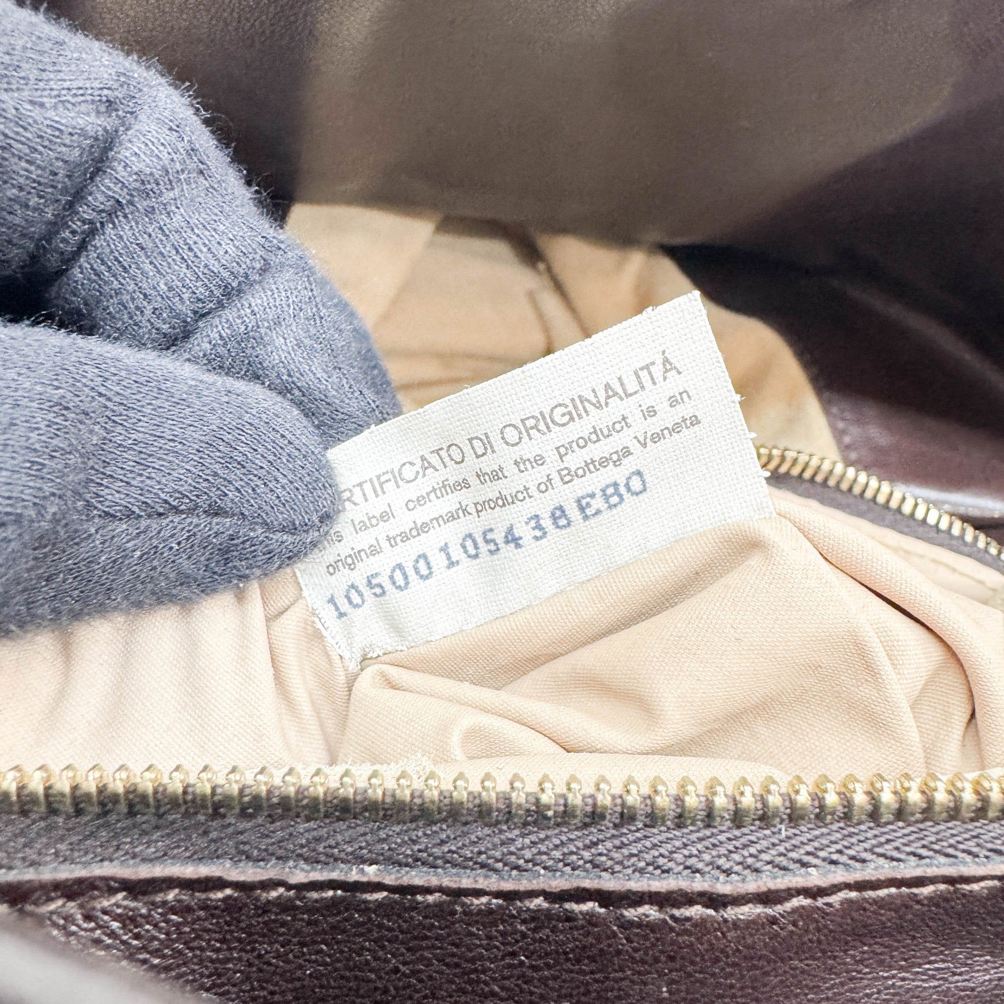 Intrecciato Brown Leather Shoulder Bag