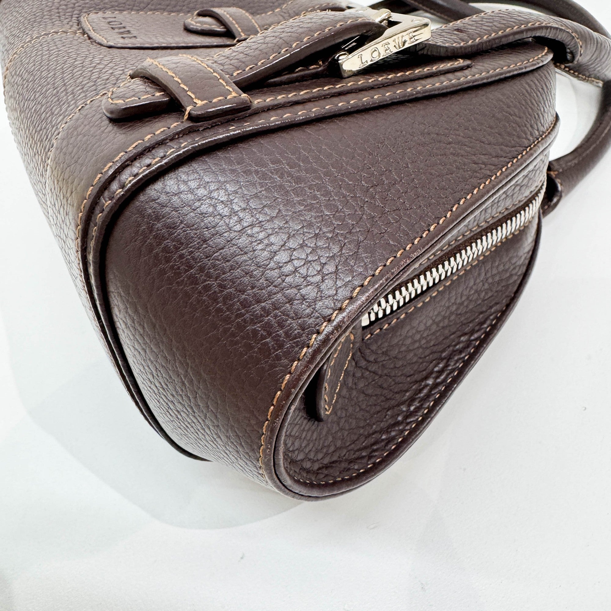 Senda Brown Leather Shoulder Bag