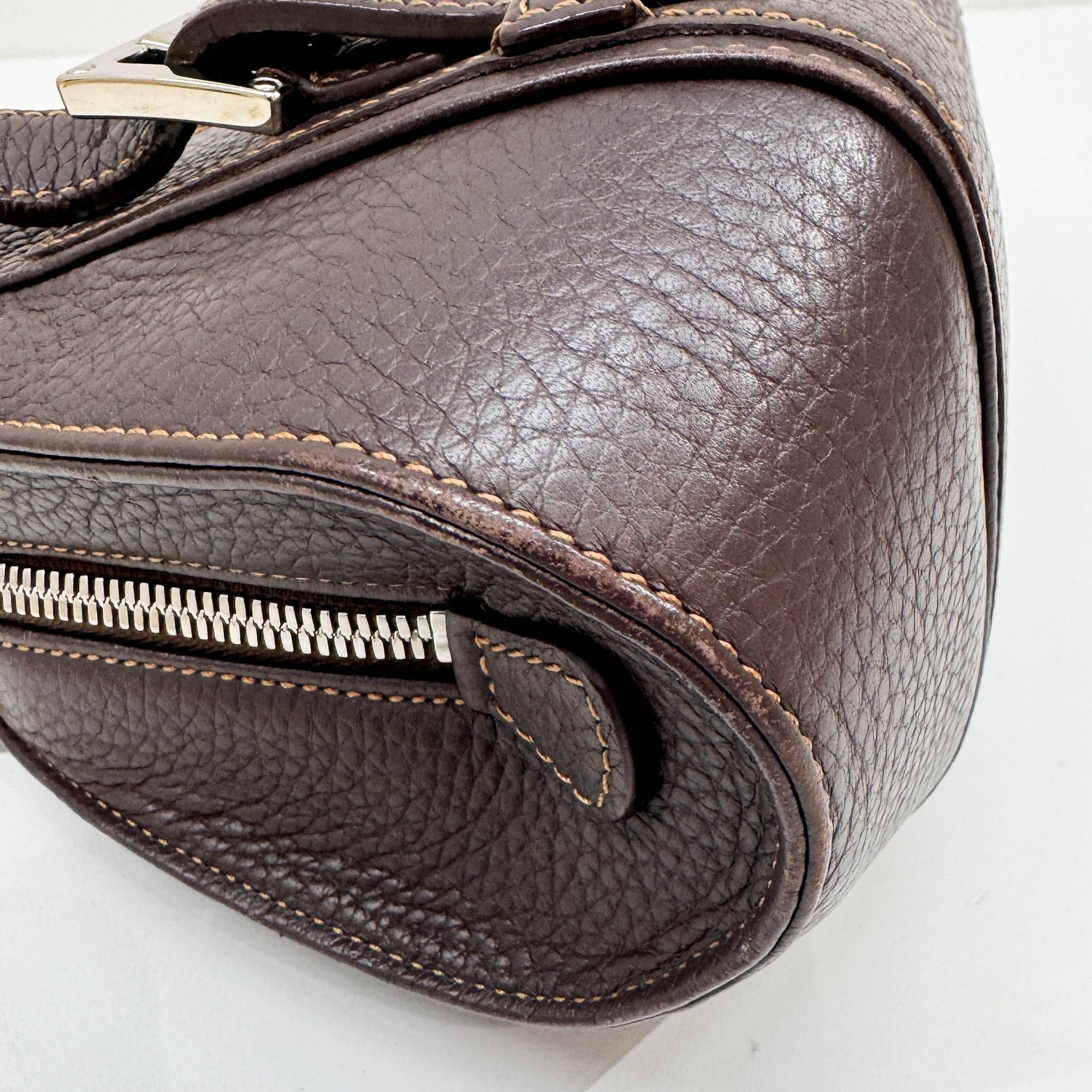 Senda Brown Leather Shoulder Bag