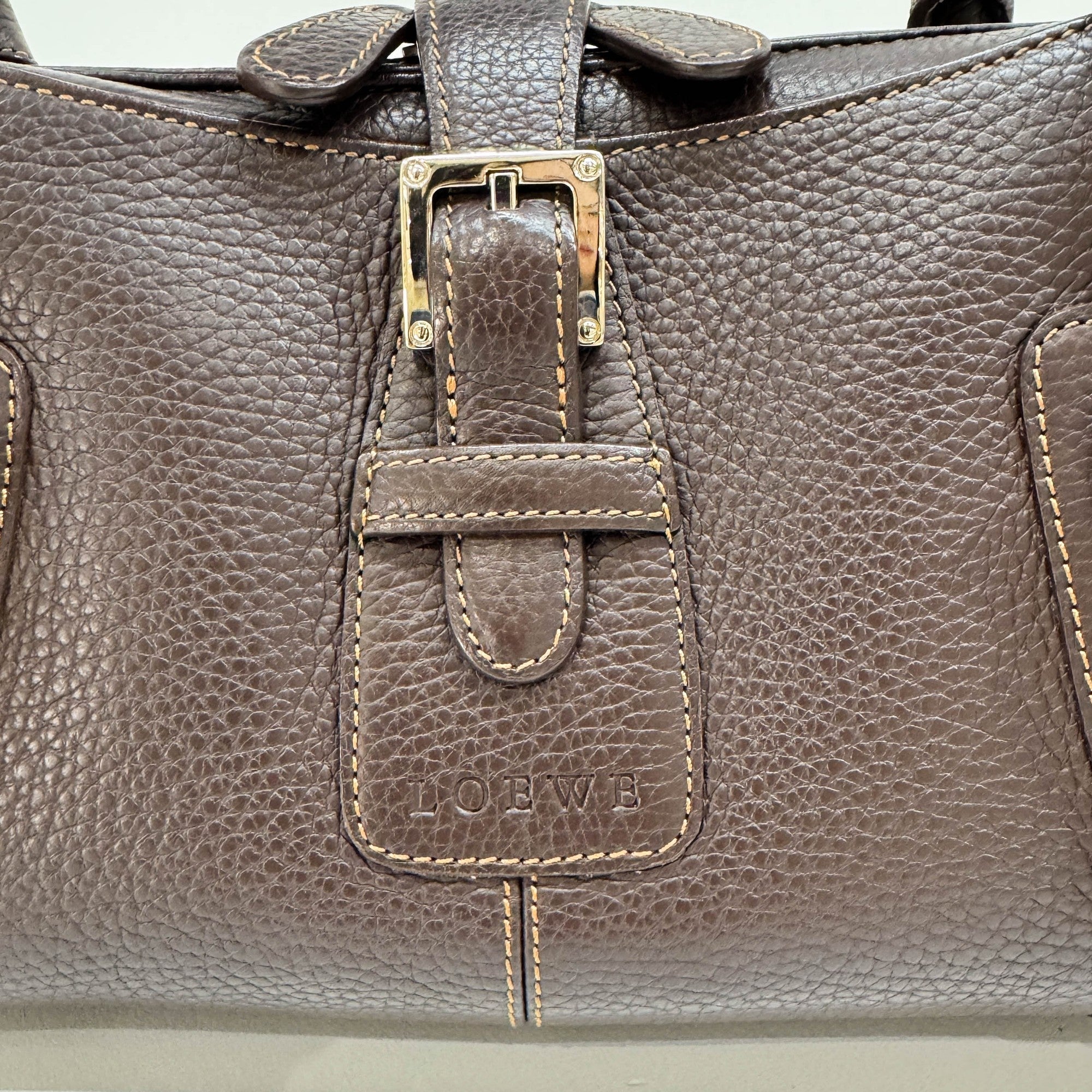 Senda Brown Leather Shoulder Bag