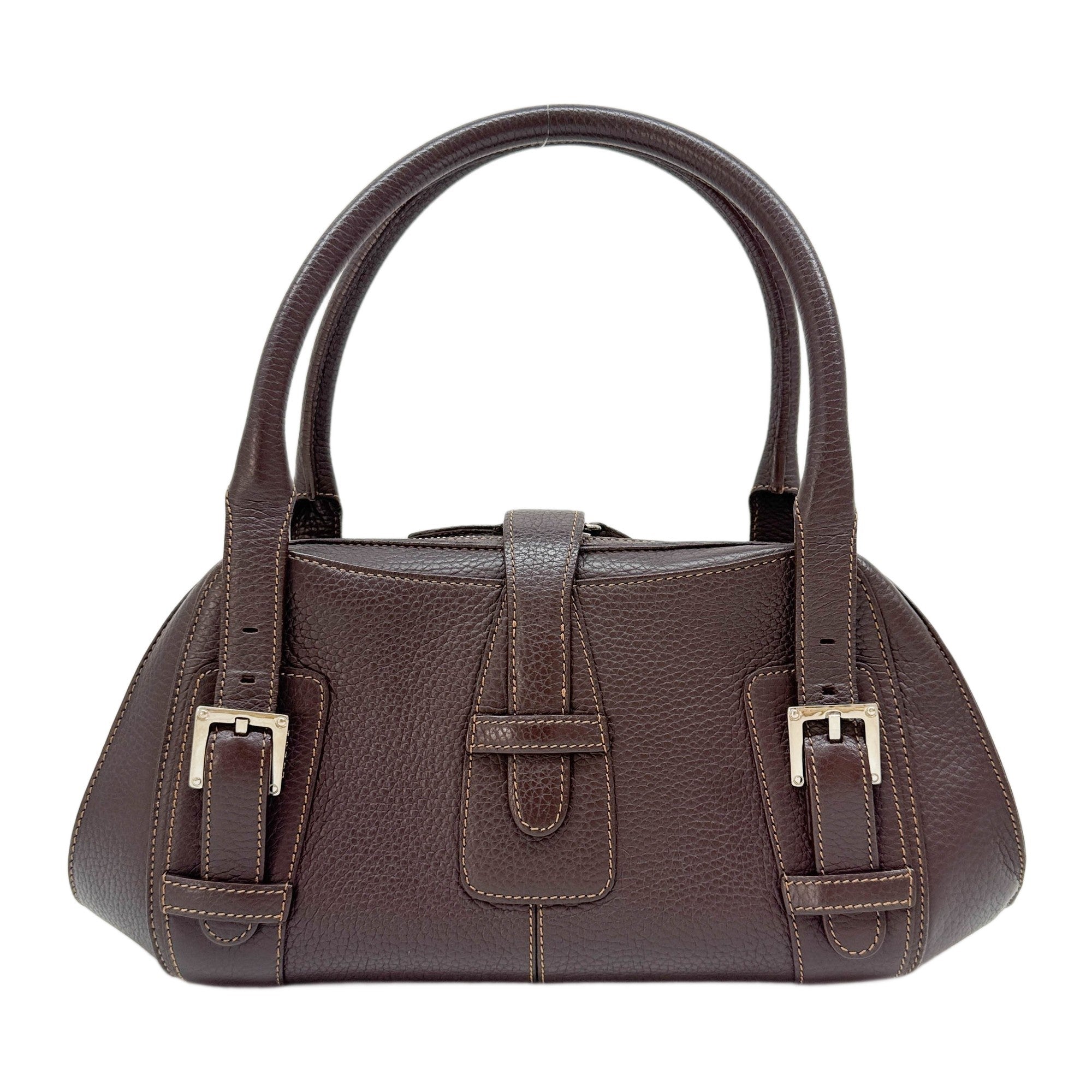 Senda Brown Leather Shoulder Bag