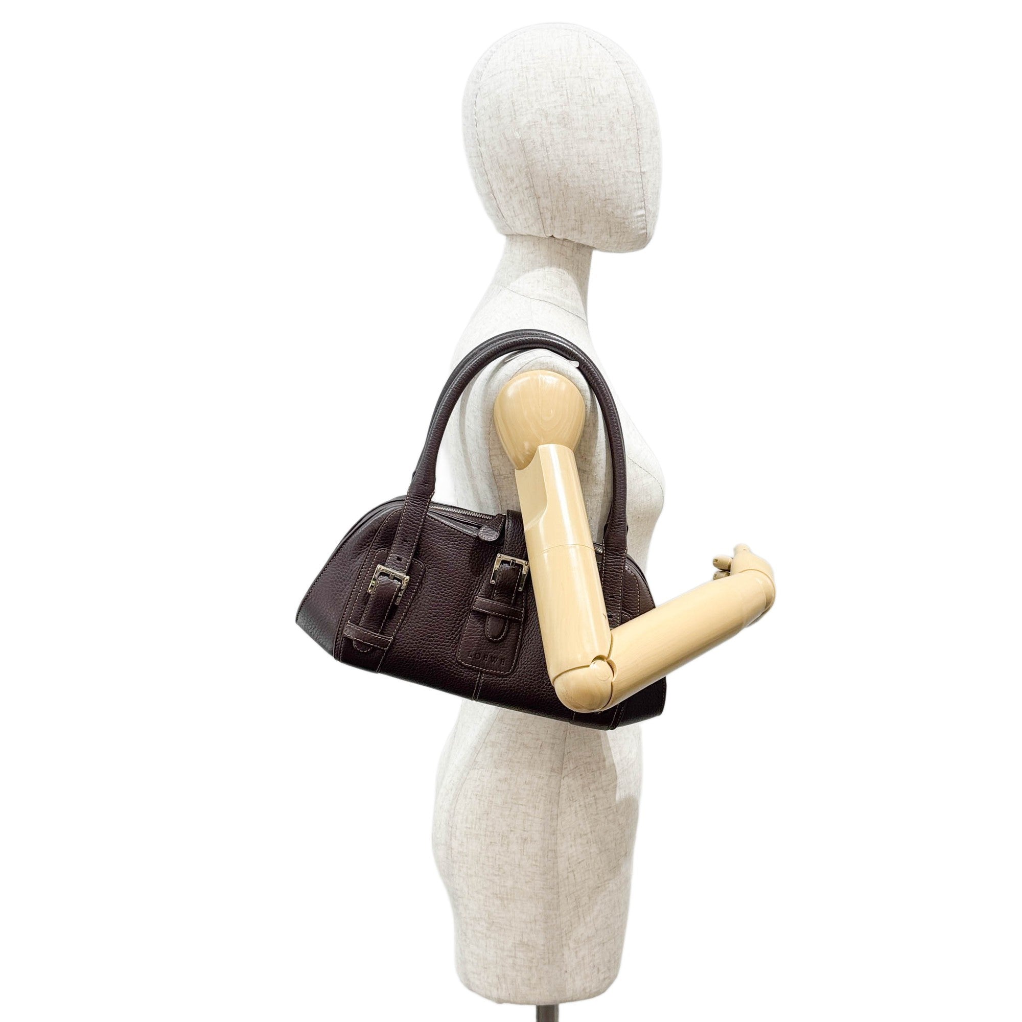 Senda Brown Leather Shoulder Bag
