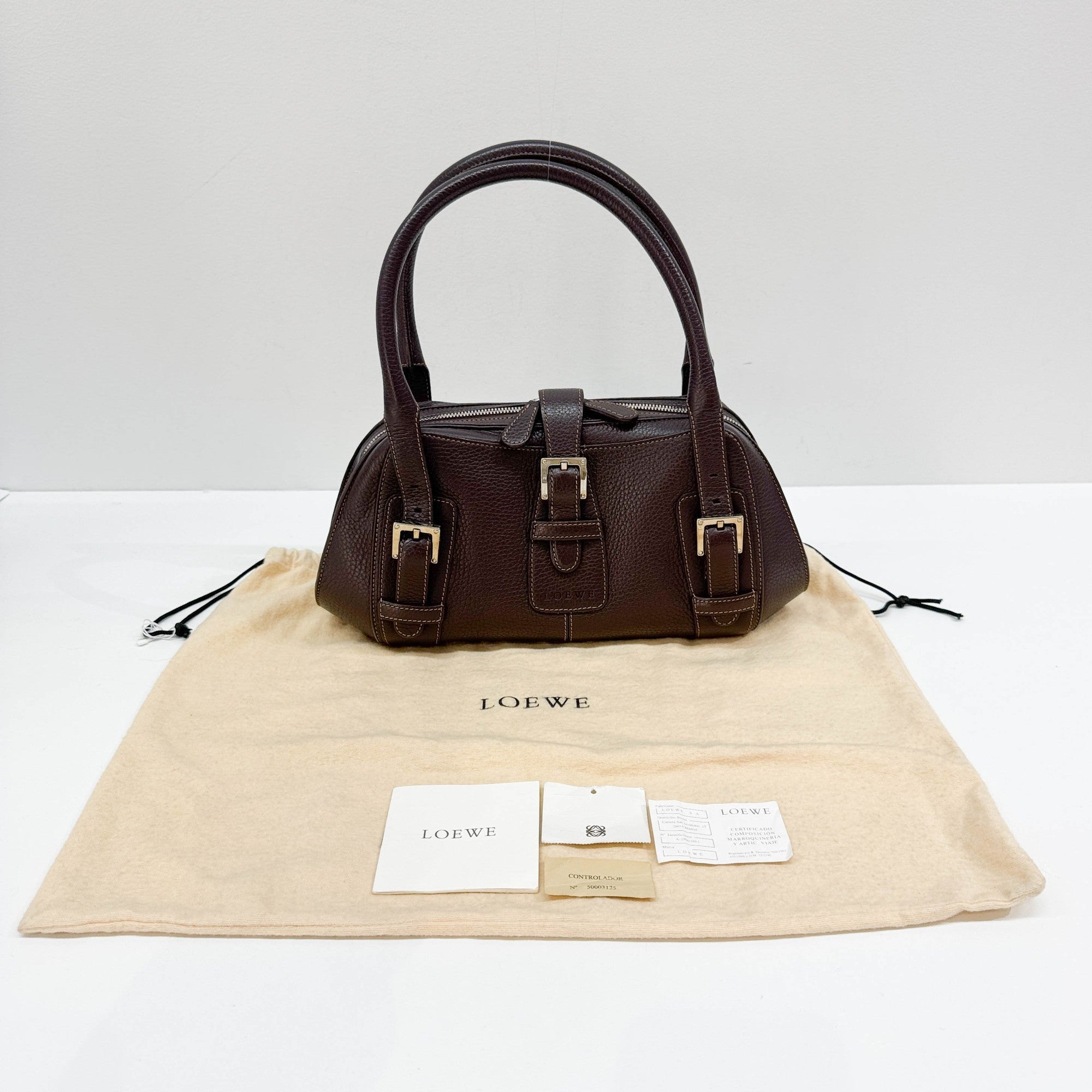 Senda Brown Leather Shoulder Bag