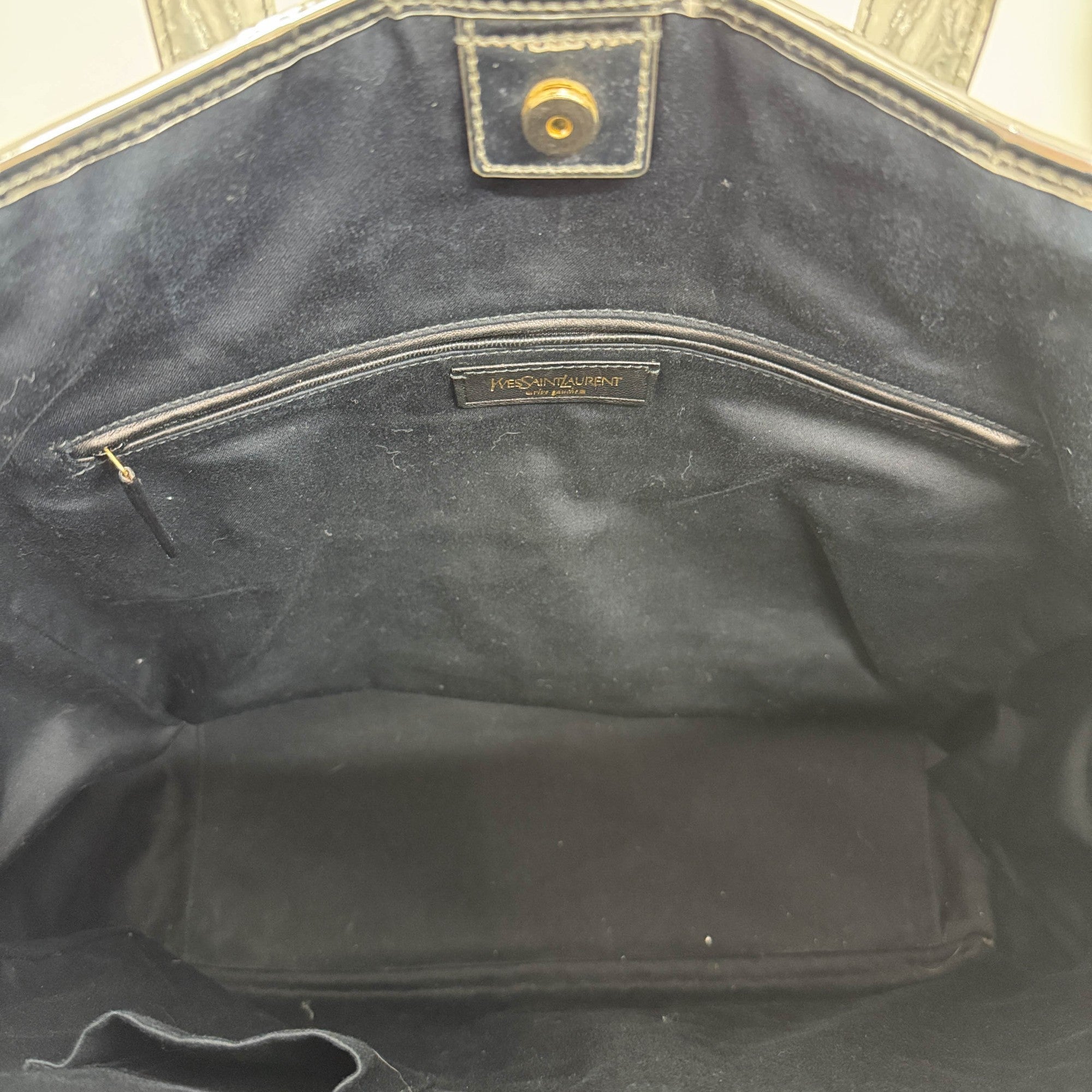 Silver Crocodile Embossed Leather Tote Bag