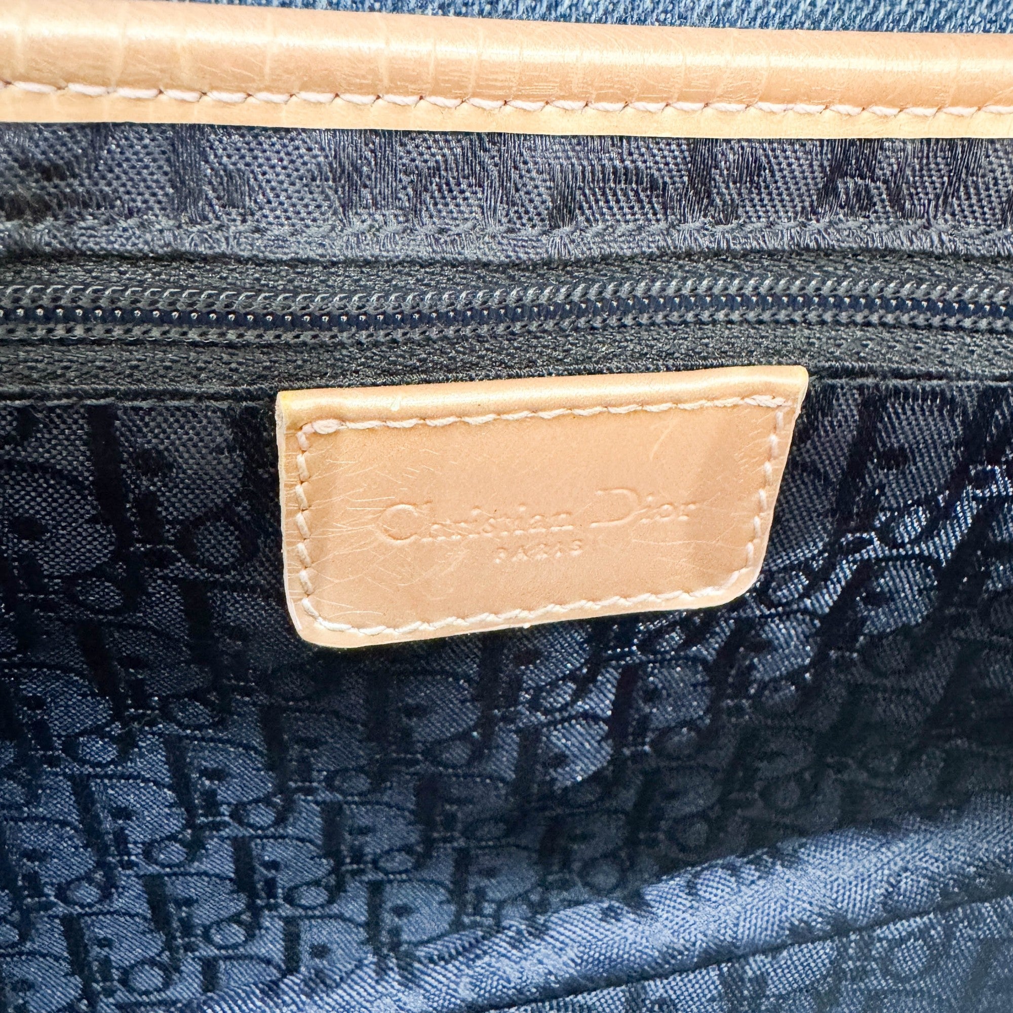 Saddle Blue Denim Shoulder Bag