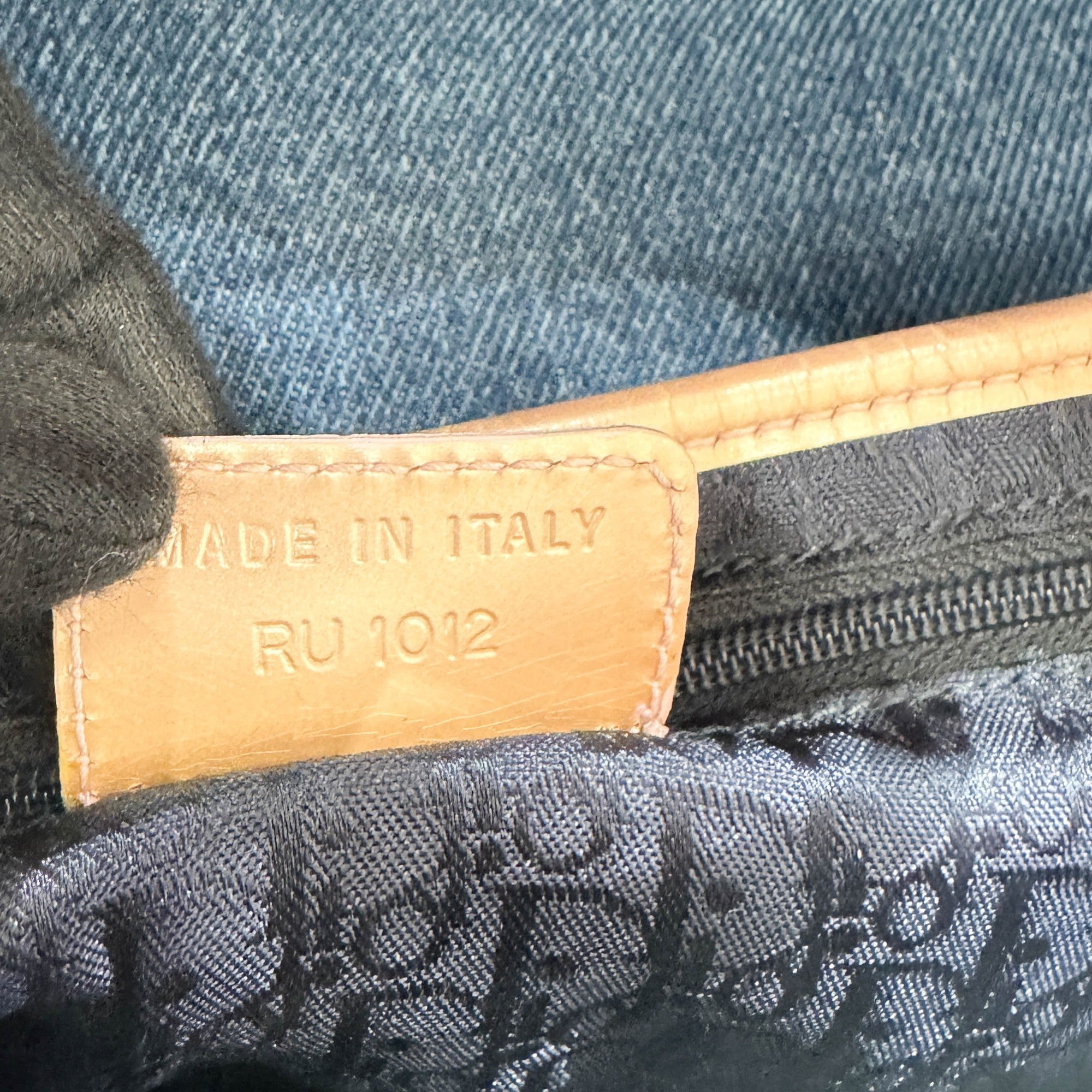 Saddle Blue Denim Shoulder Bag