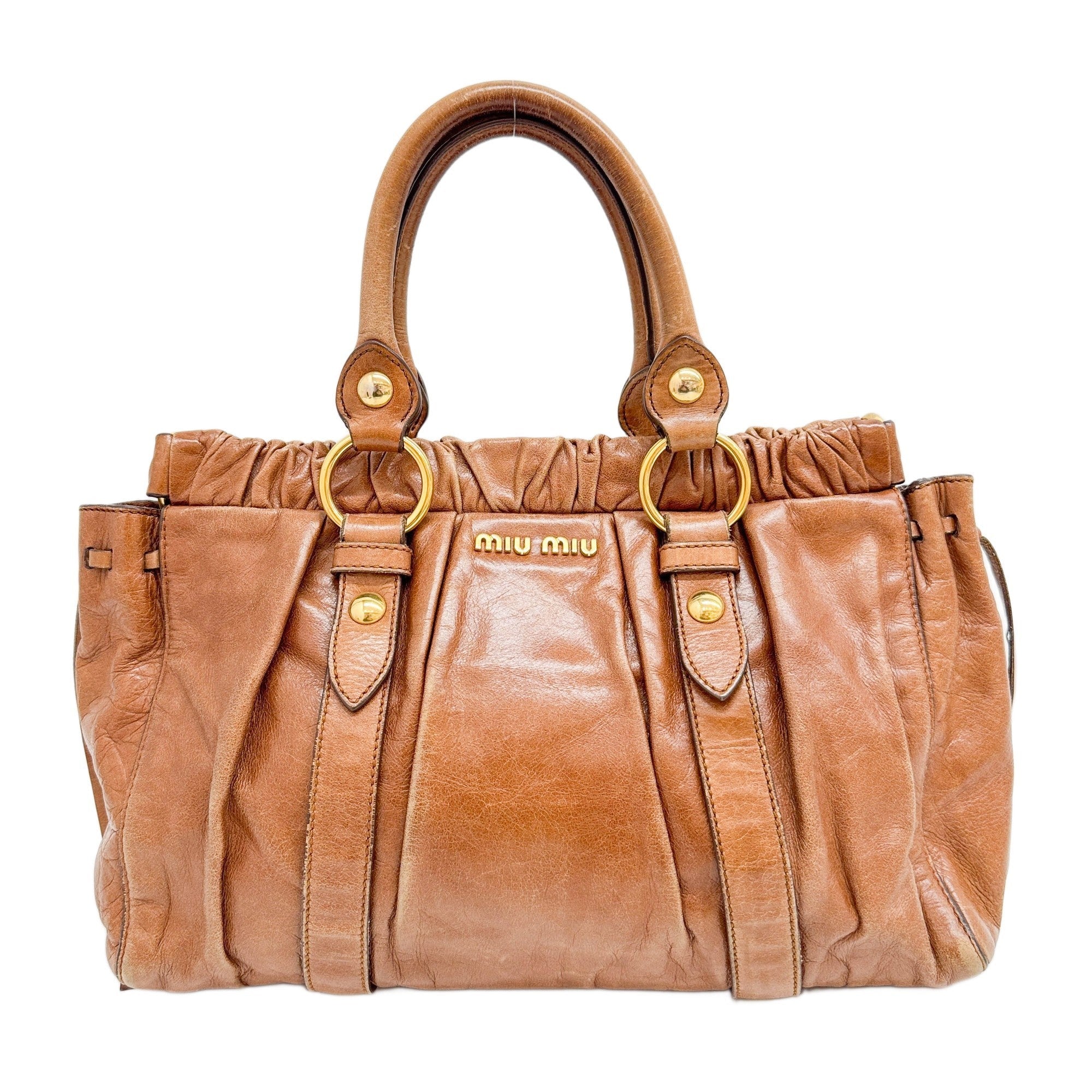 Vitello Brown Leather Hand Bag