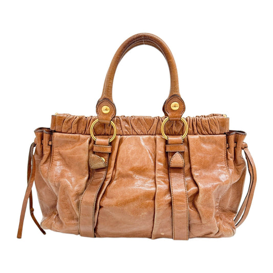 Vitello Brown Leather Hand Bag
