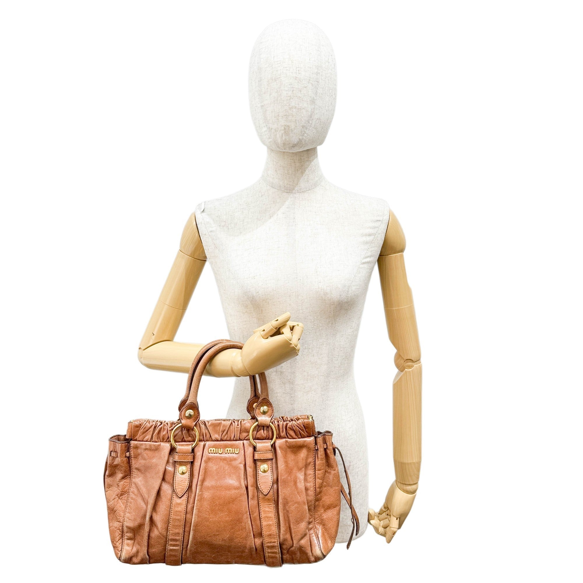 Vitello Brown Leather Hand Bag