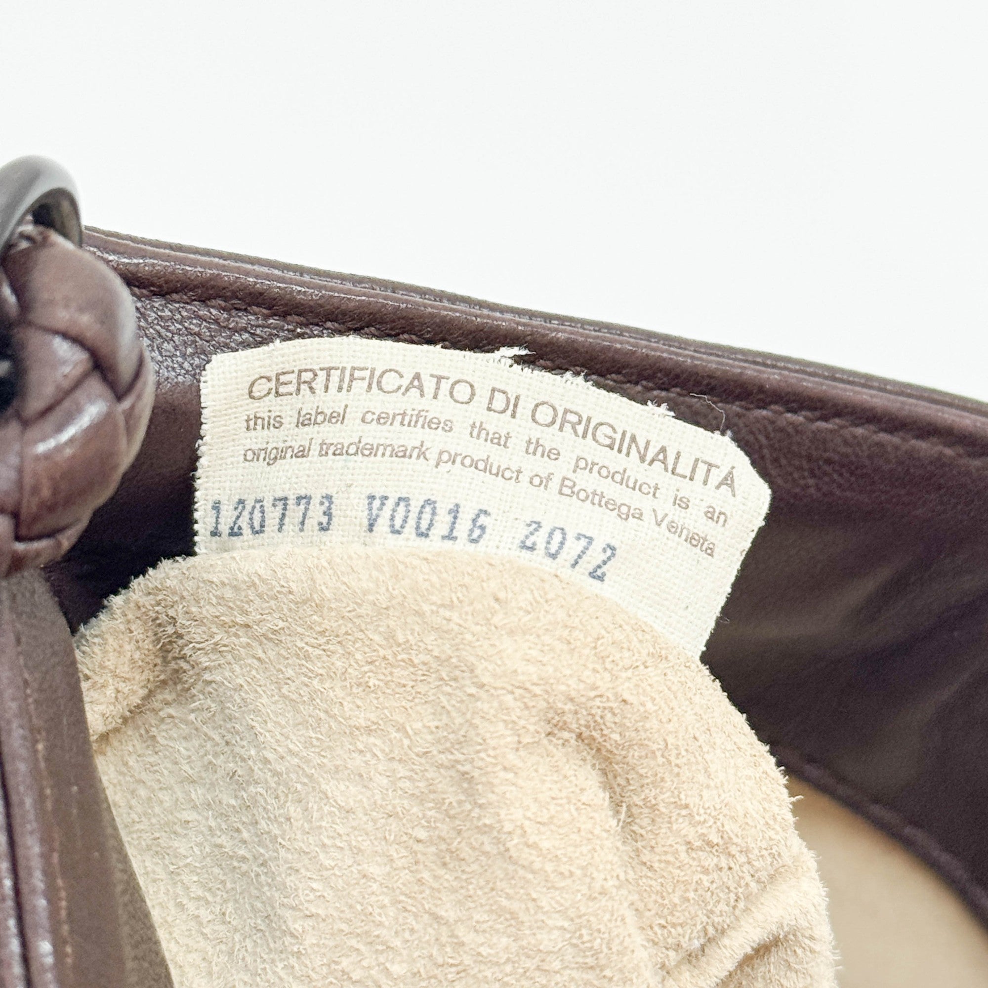 Intrecciato Brown Leather Shoulder Bag