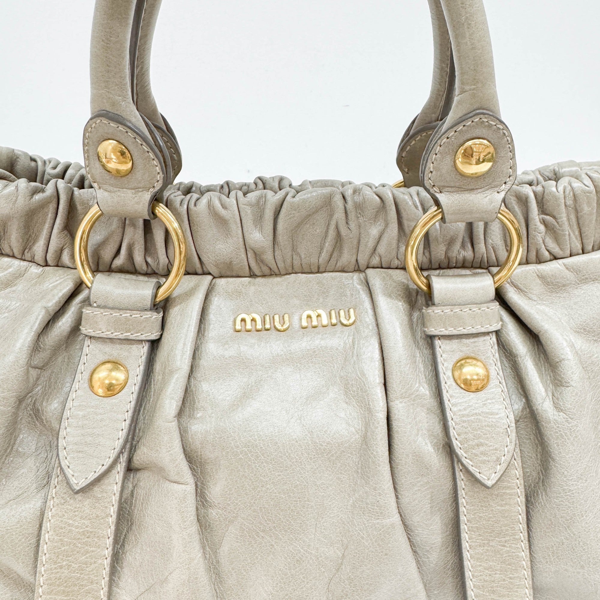 Vitello Sage Green Leather Two Way Bag