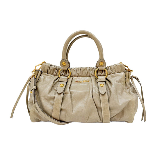 Vitello Sage Green Leather Two Way Bag