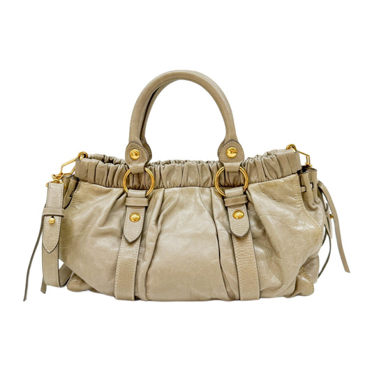 Vitello Sage Green Leather Two Way Bag