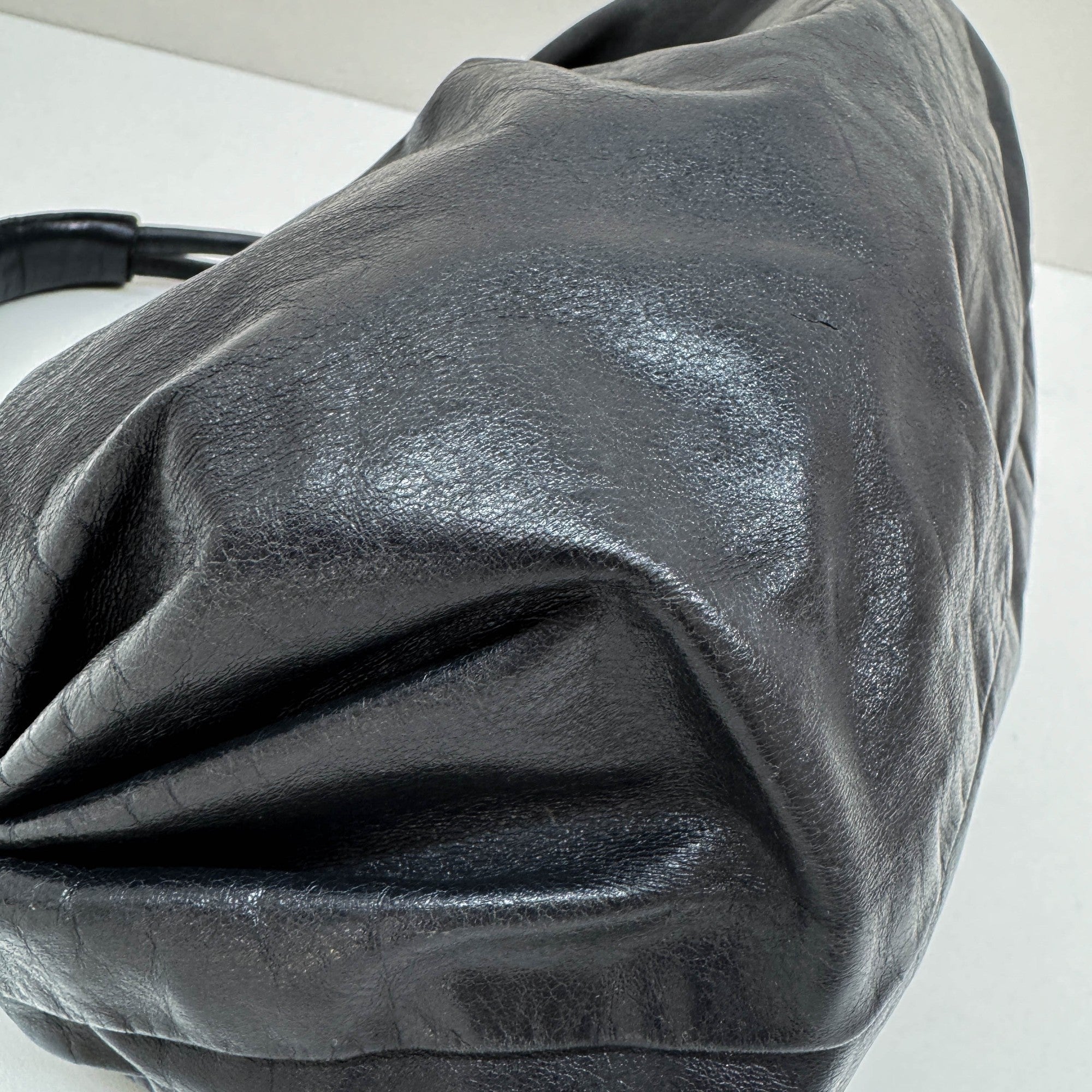 Black Leather Shoulder Bag