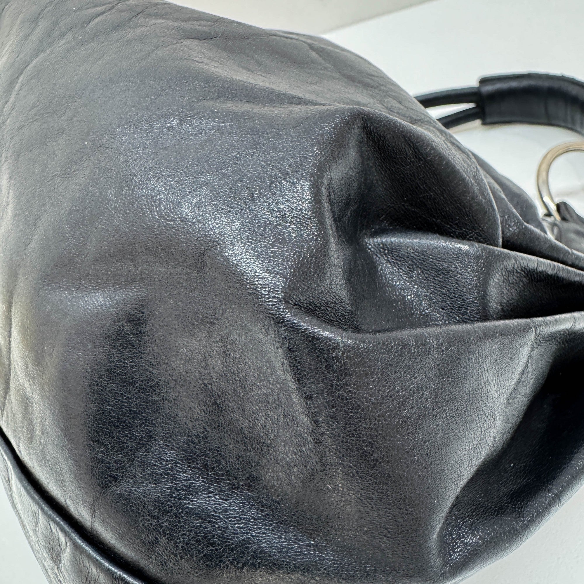 Black Leather Shoulder Bag