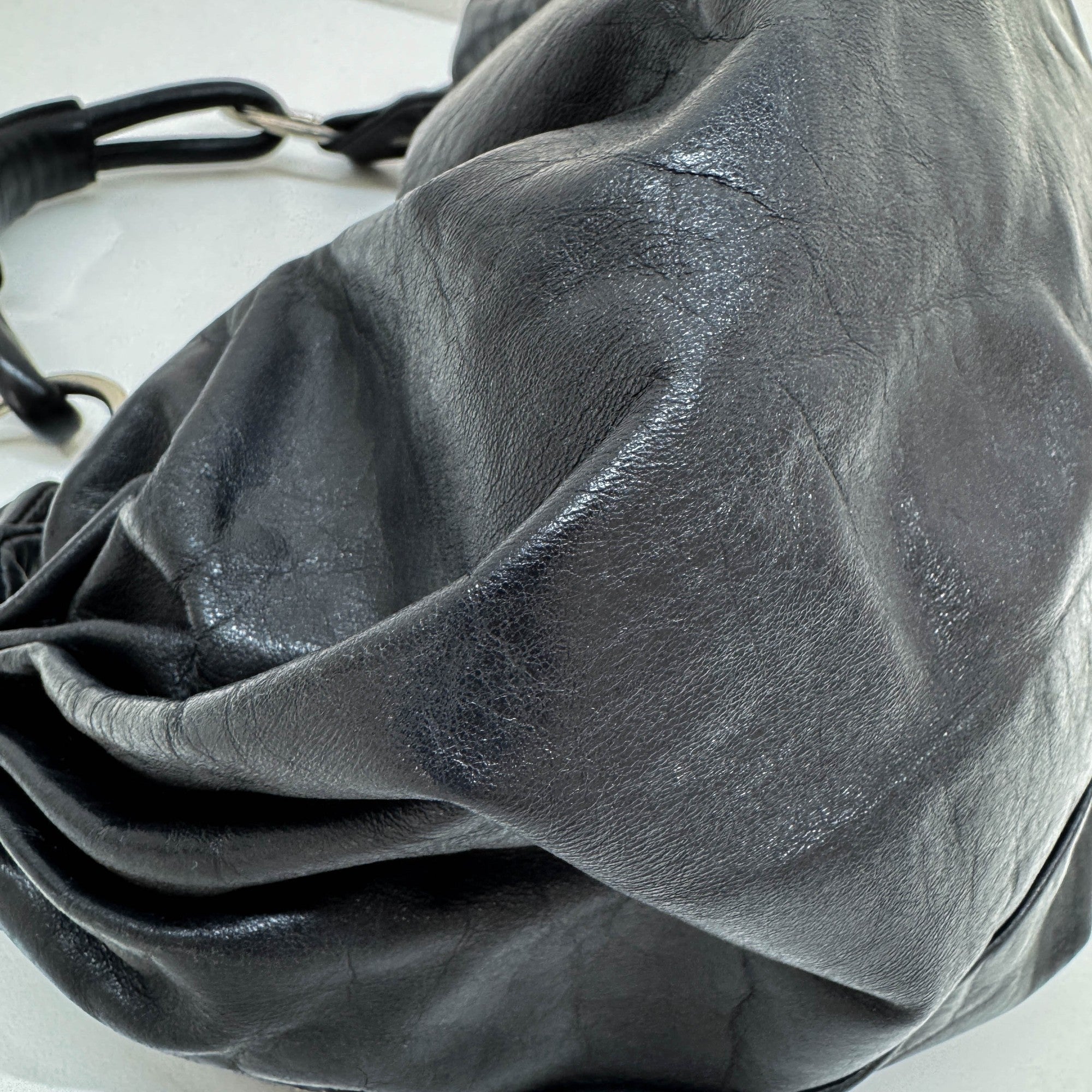 Black Leather Shoulder Bag