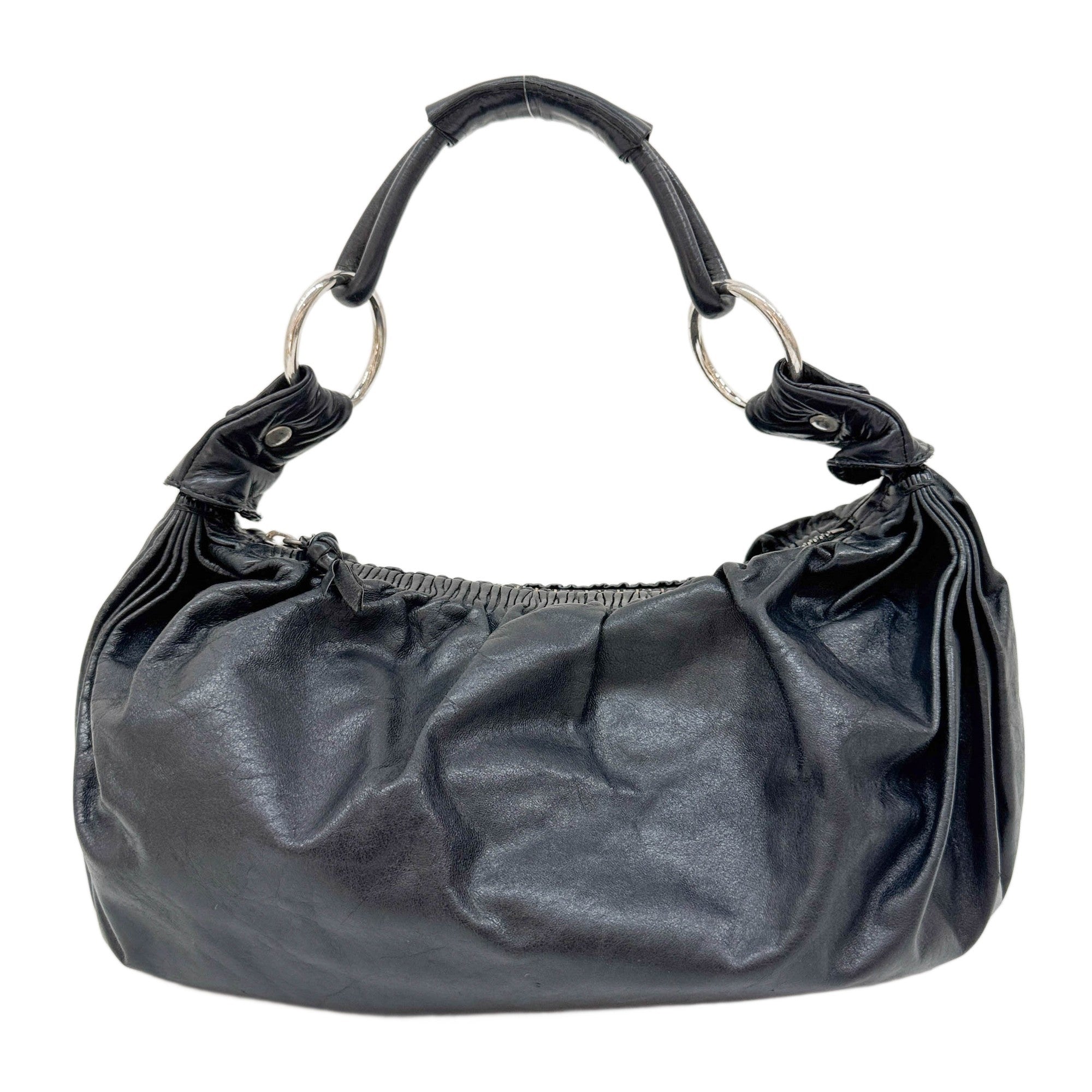 Black Leather Shoulder Bag