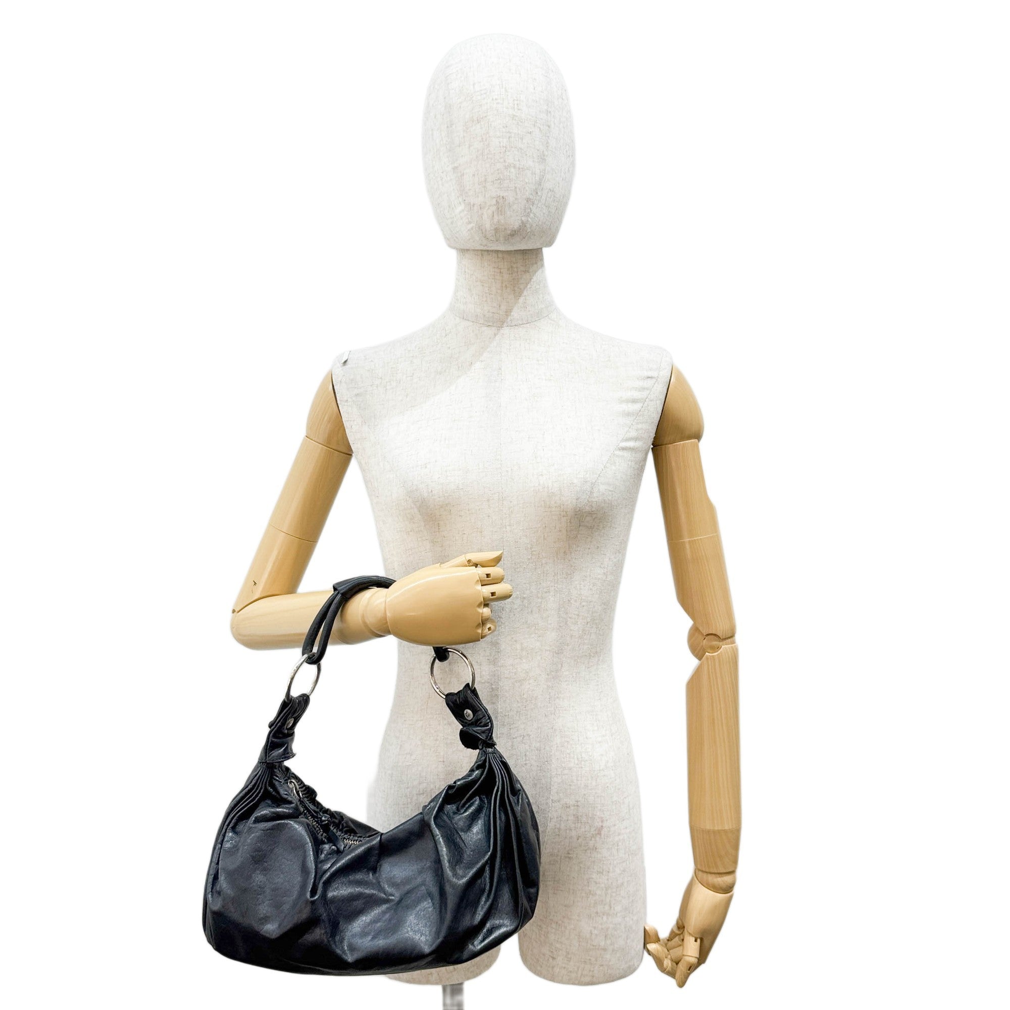 Black Leather Shoulder Bag