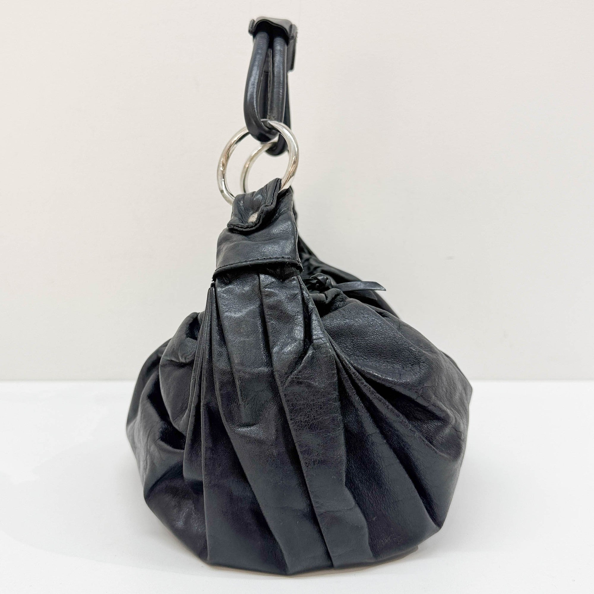 Black Leather Shoulder Bag