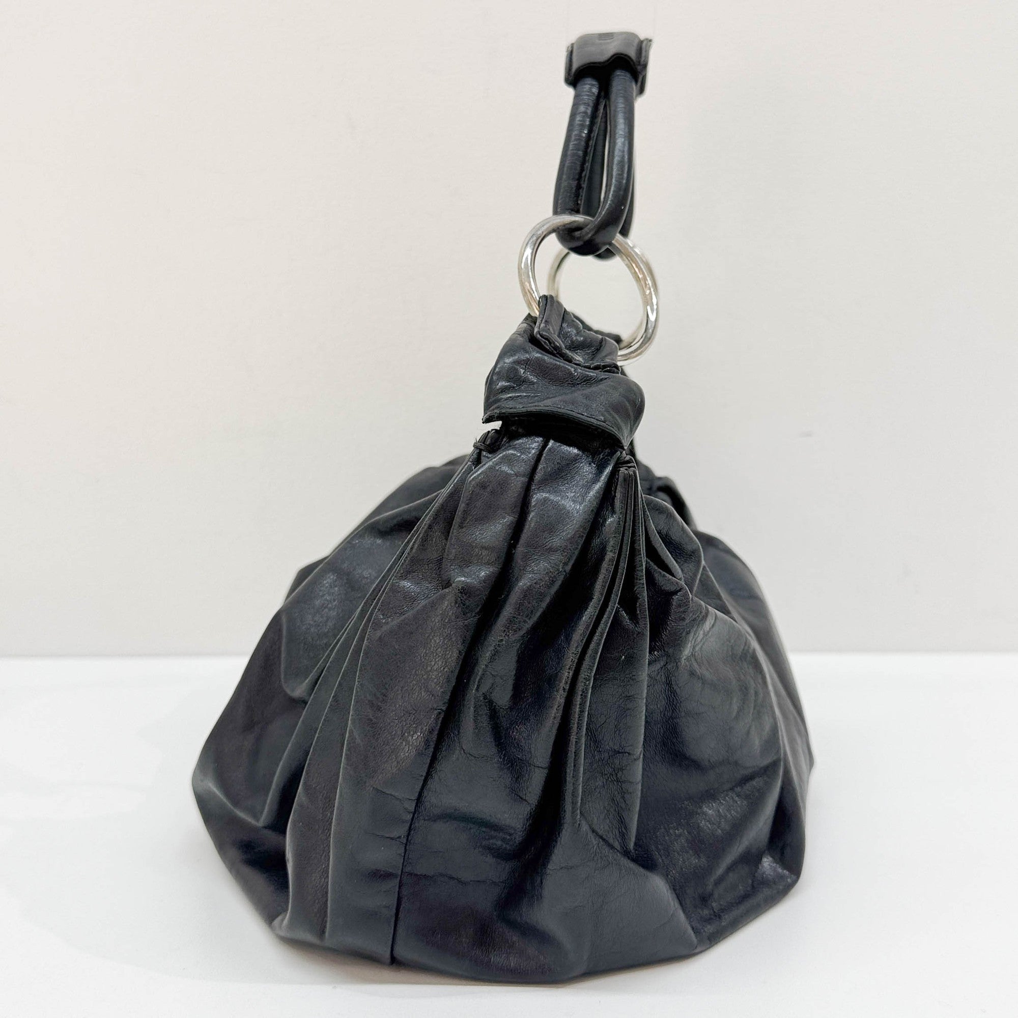 Black Leather Shoulder Bag