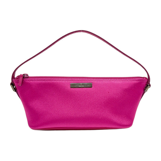 Boat Fuchsia Satin Shoulder Pochette