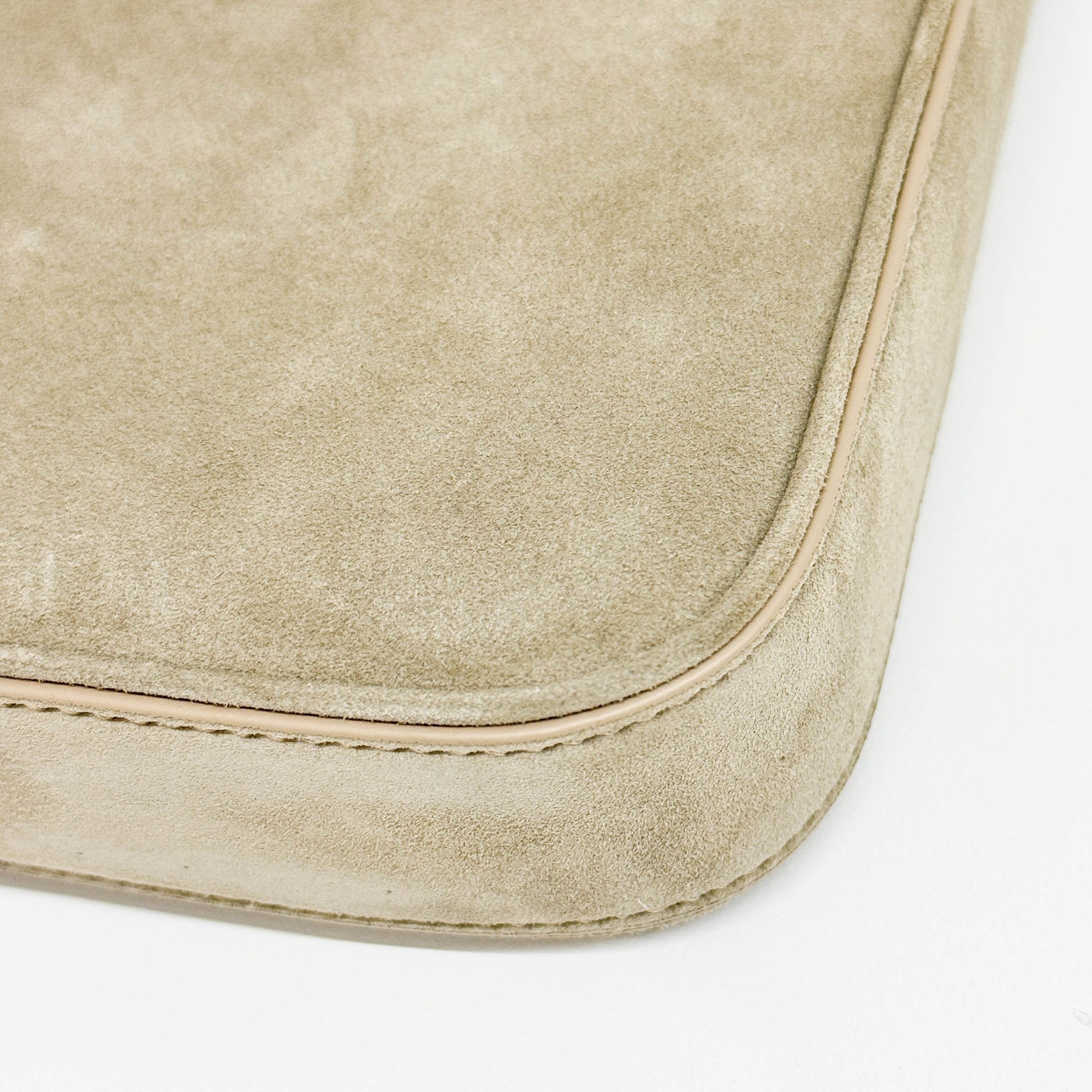 Mini Vertical Elephant Gray Suede Shoulder Bag