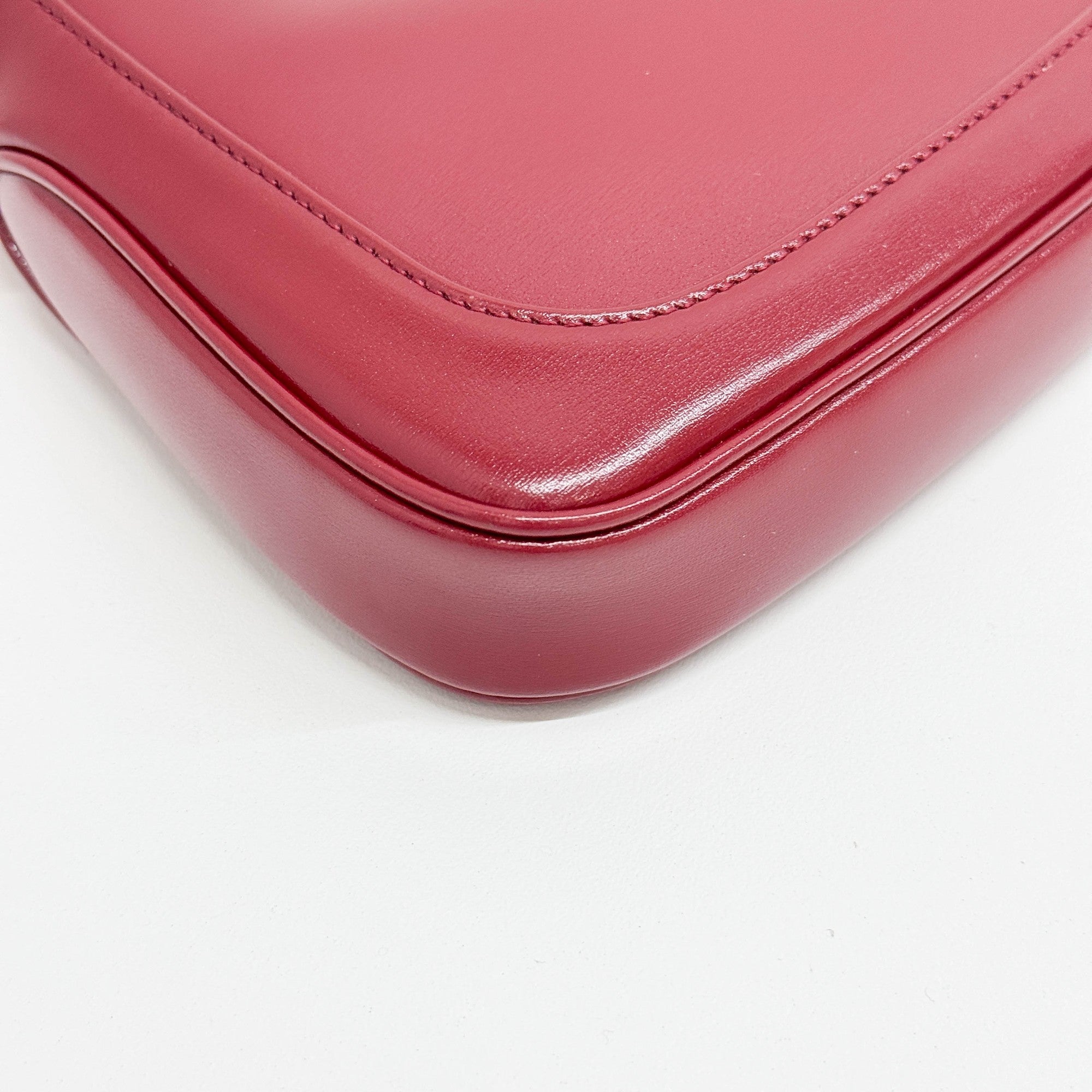 Mini Jackie Carmine Leather Hand Bag