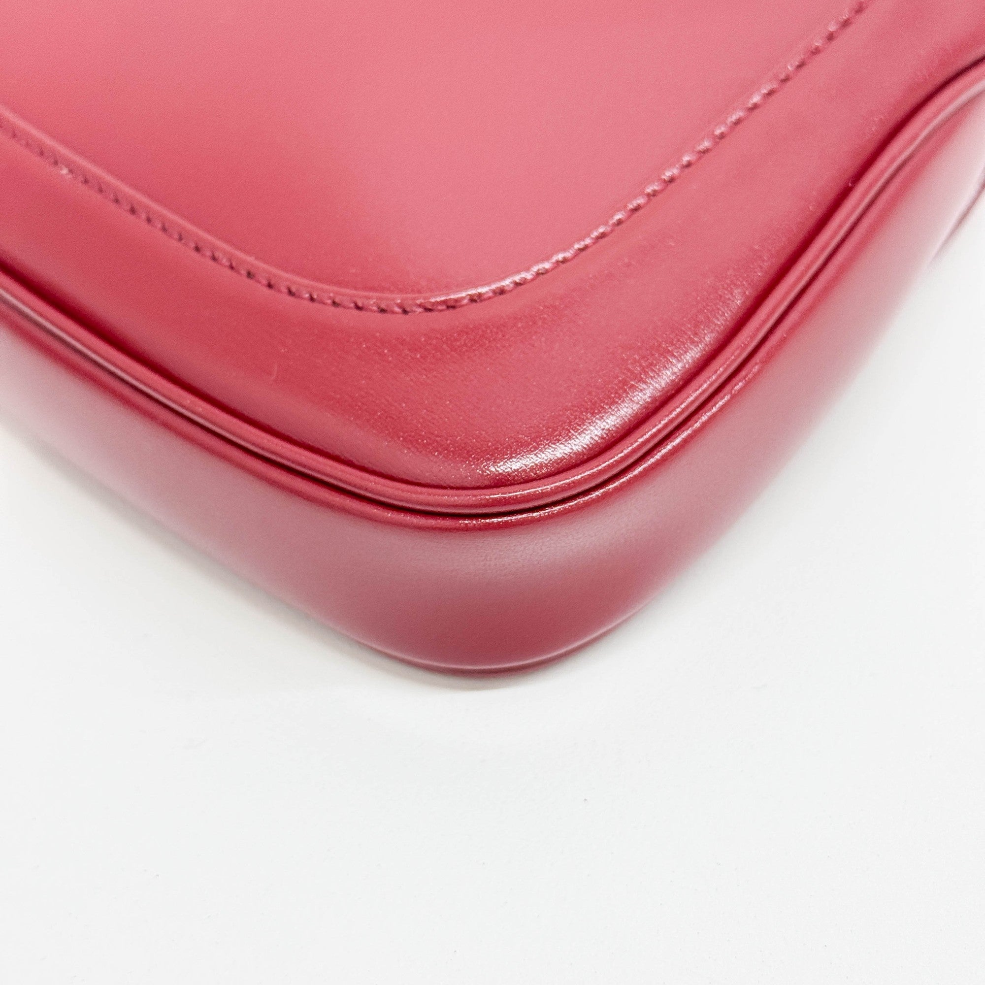 Mini Jackie Carmine Leather Hand Bag