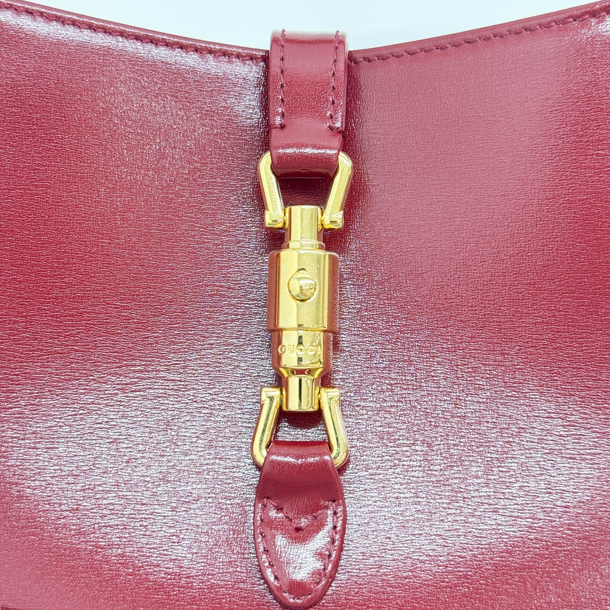 Mini Jackie Carmine Leather Hand Bag