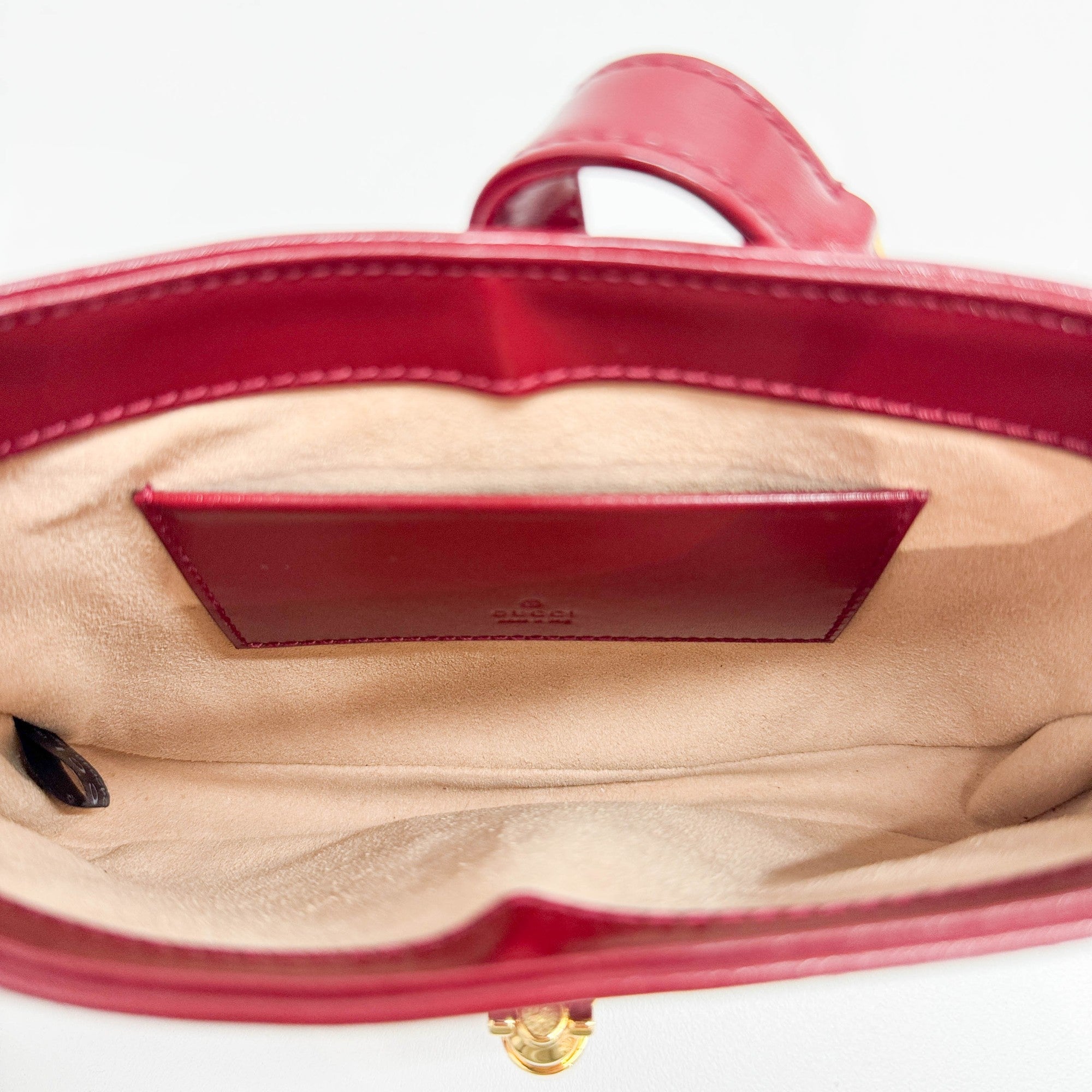 Mini Jackie Carmine Leather Hand Bag