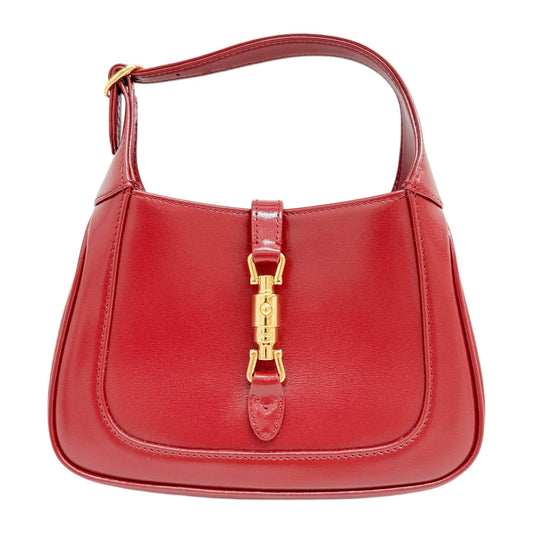 Mini Jackie Carmine Leather Hand Bag