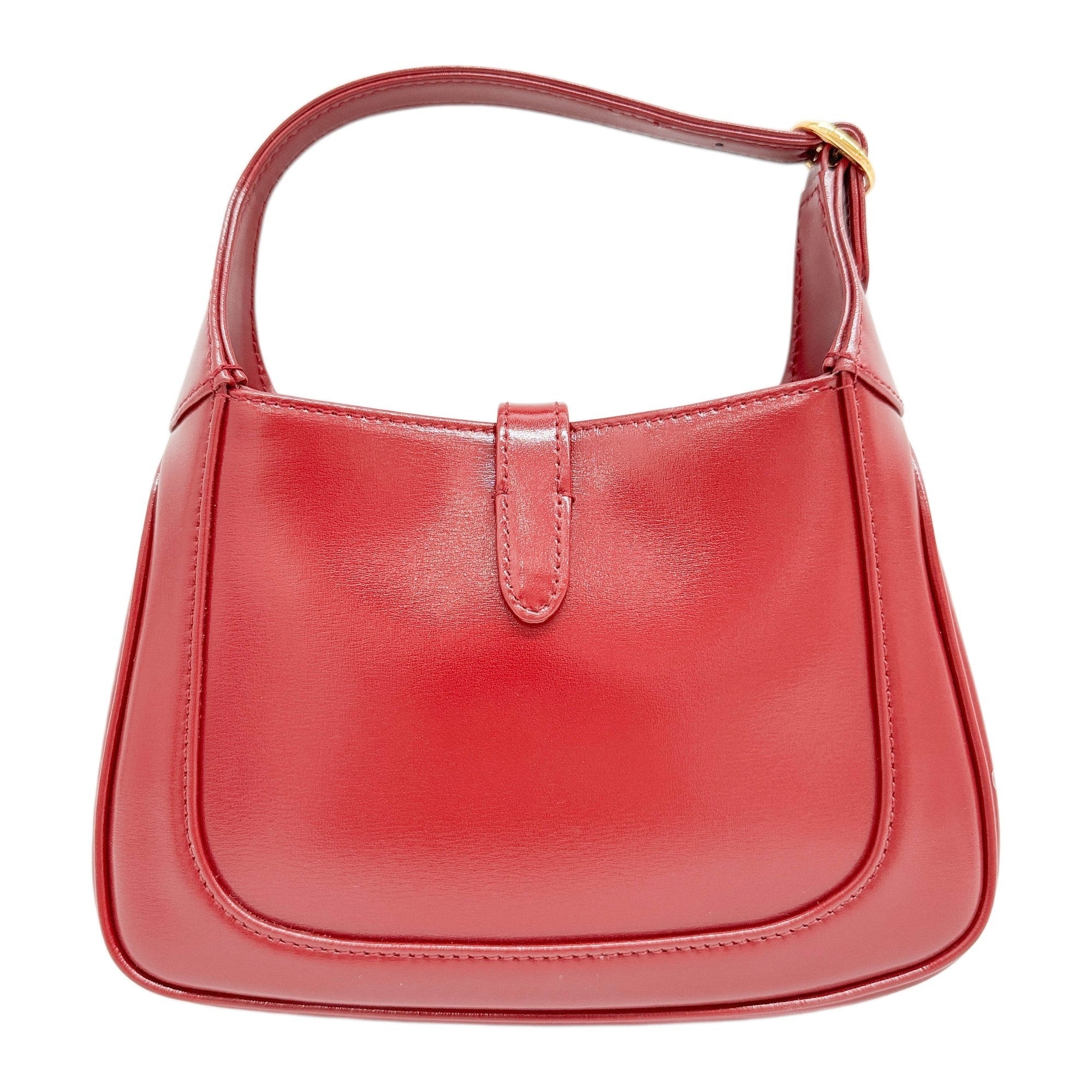 Mini Jackie Carmine Leather Hand Bag