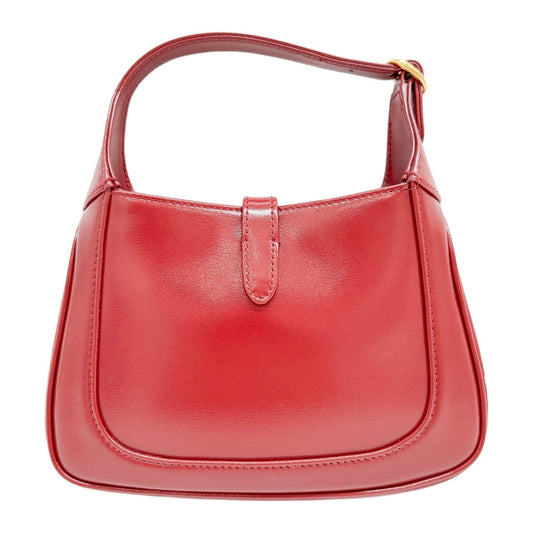 Mini Jackie Carmine Leather Hand Bag