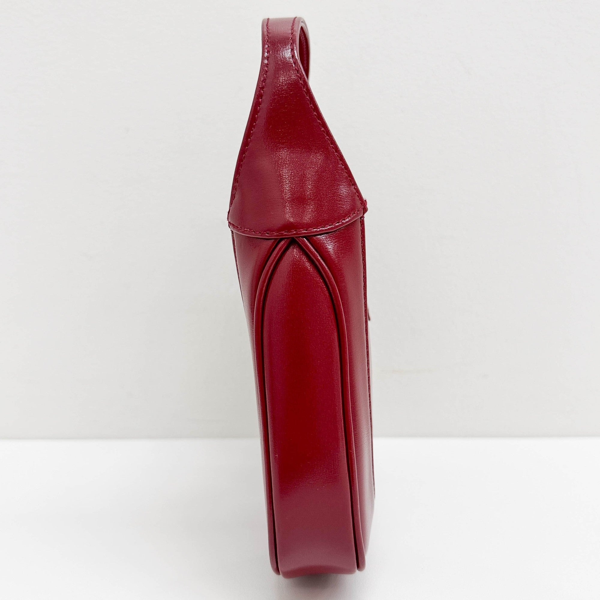 Mini Jackie Carmine Leather Hand Bag