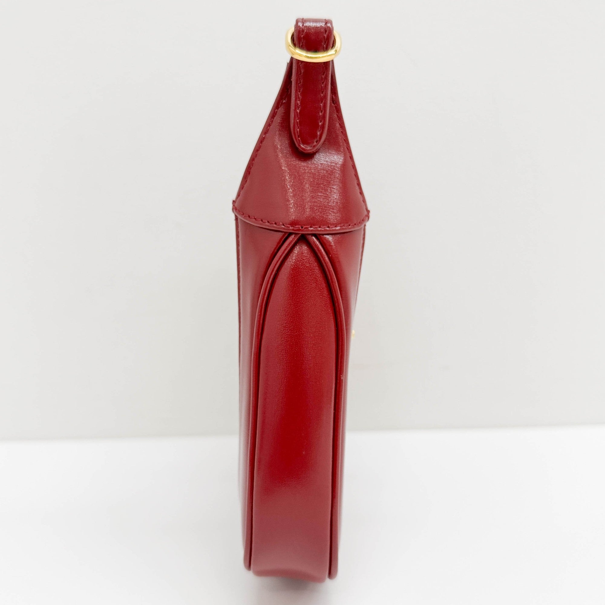 Mini Jackie Carmine Leather Hand Bag