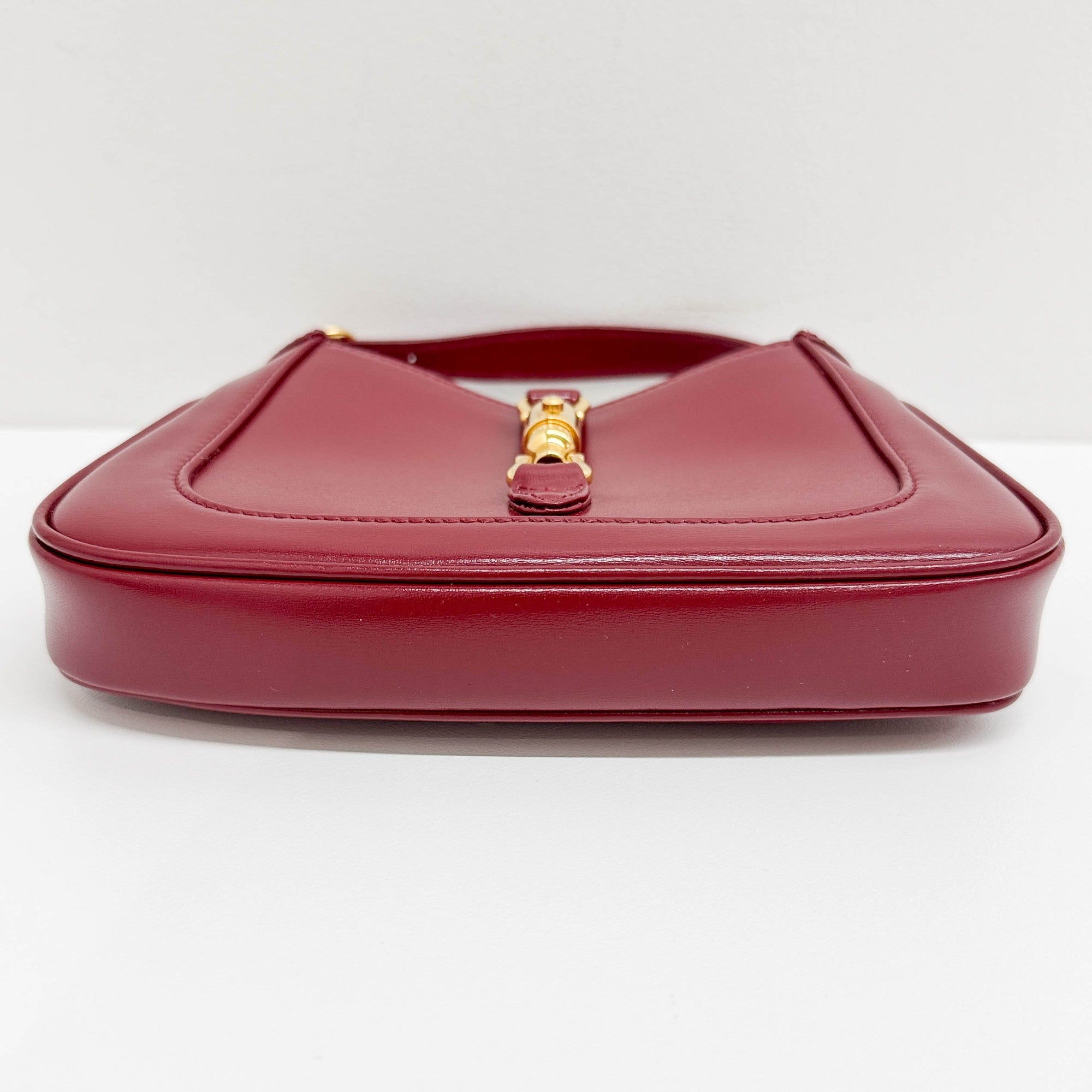 Mini Jackie Carmine Leather Hand Bag