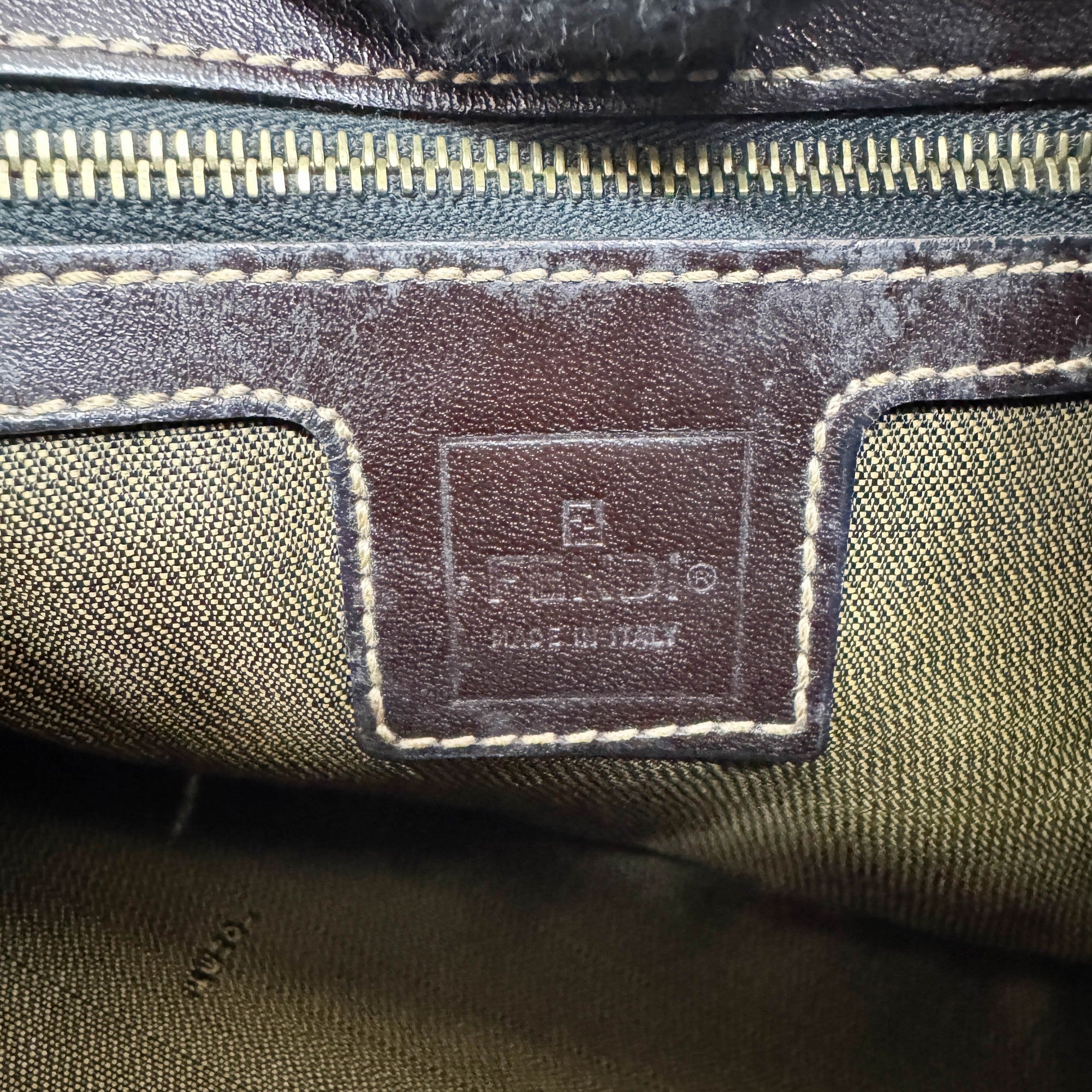 Brown Zucca Canvas Shoulder Bag